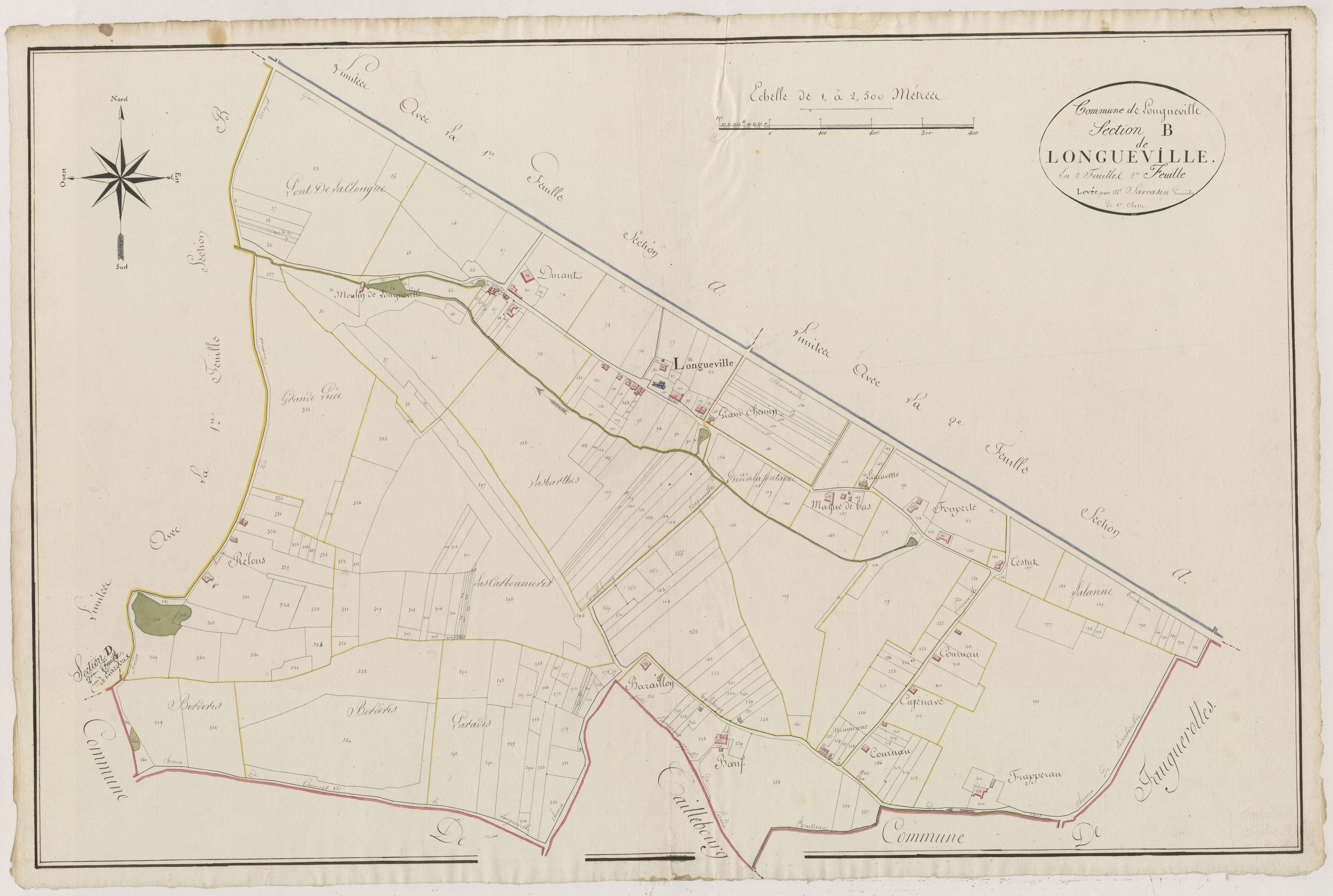 Plan primitif, atlas-B2 Longueville, Longueville