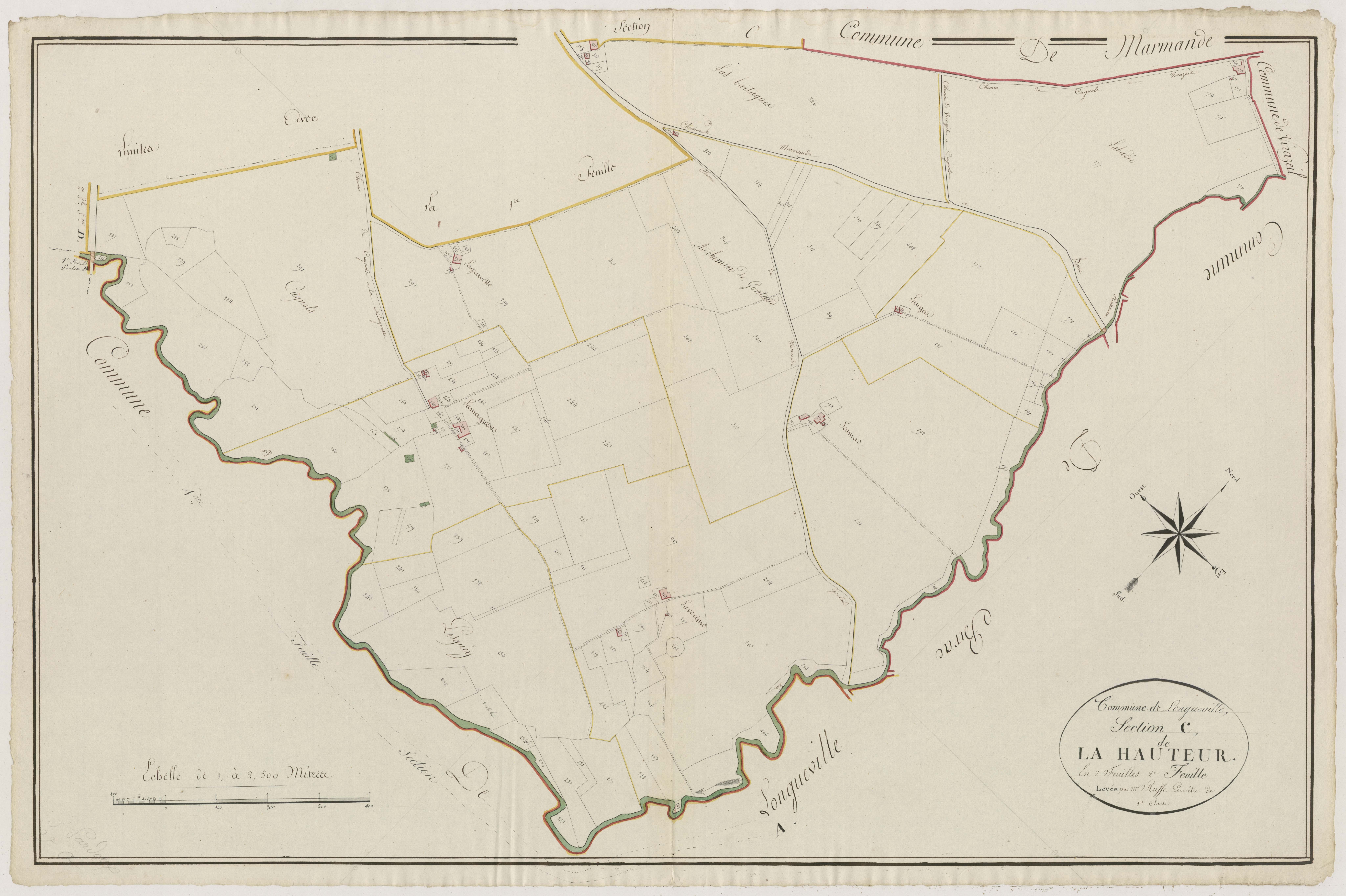 Plan primitif, atlas-C2 La Hauteur, Longueville