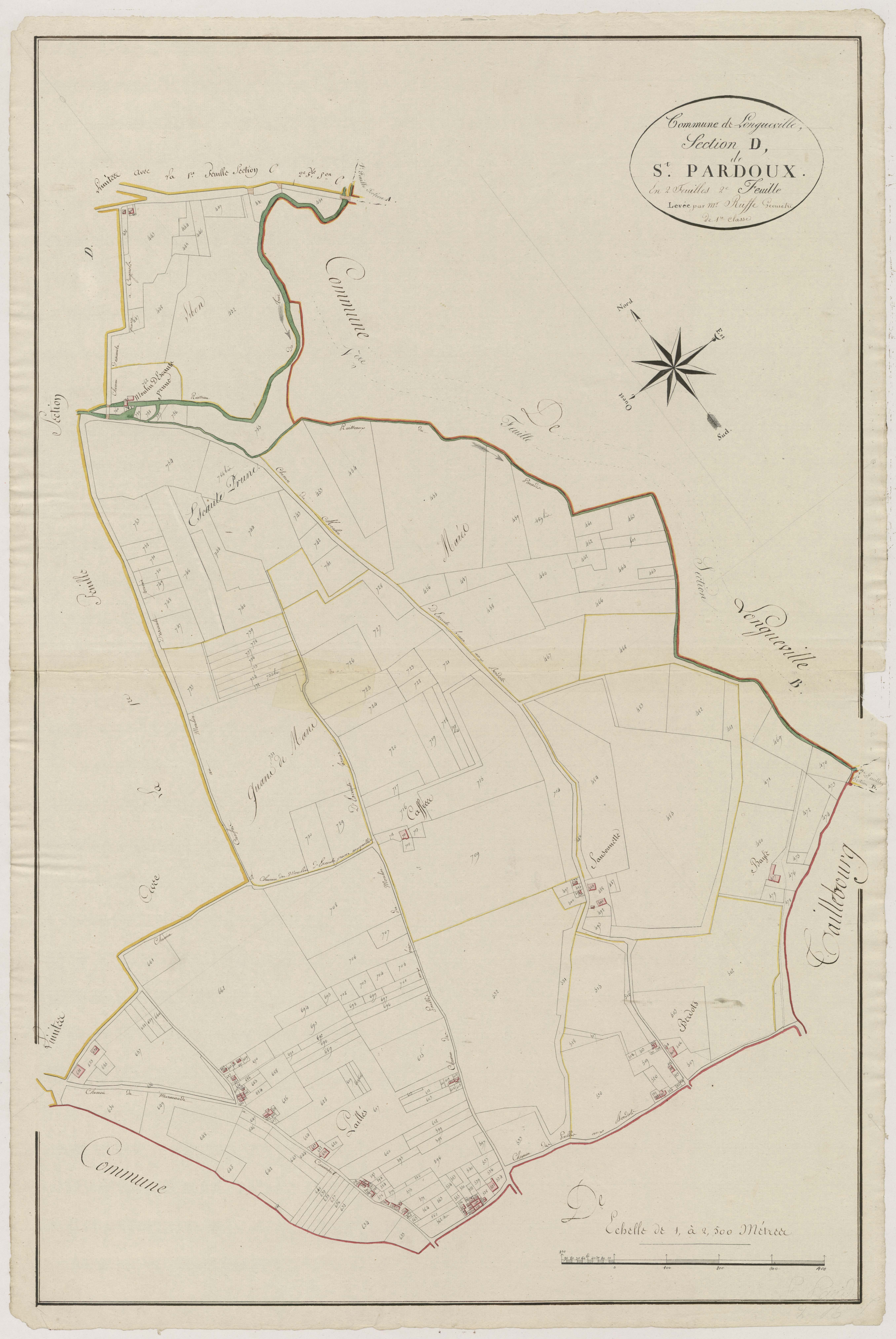Plan primitif, atlas-D2 Saint-Pardoux, Longueville