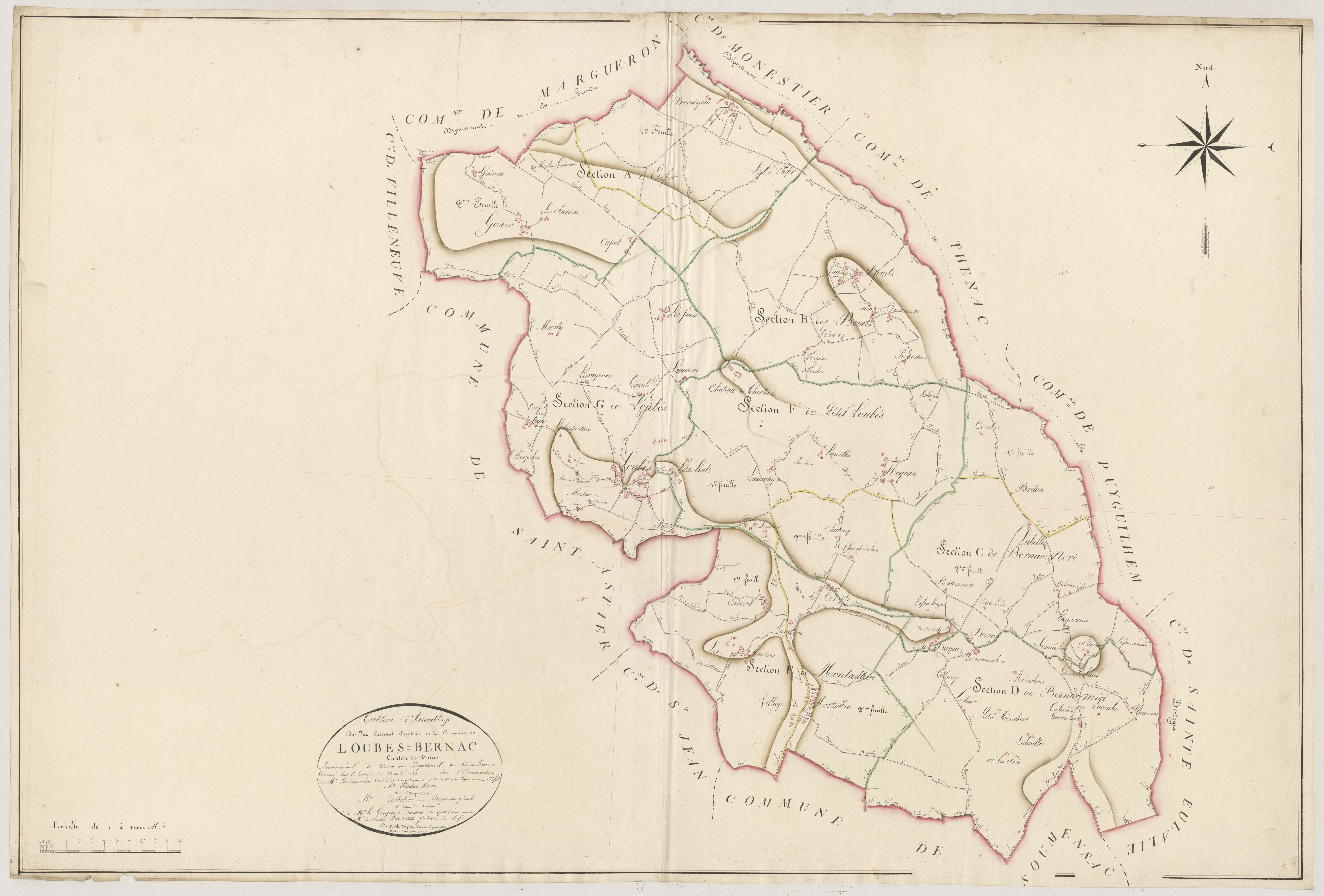 Plan napoléonien, atlas-TA, Loubès-Bernac