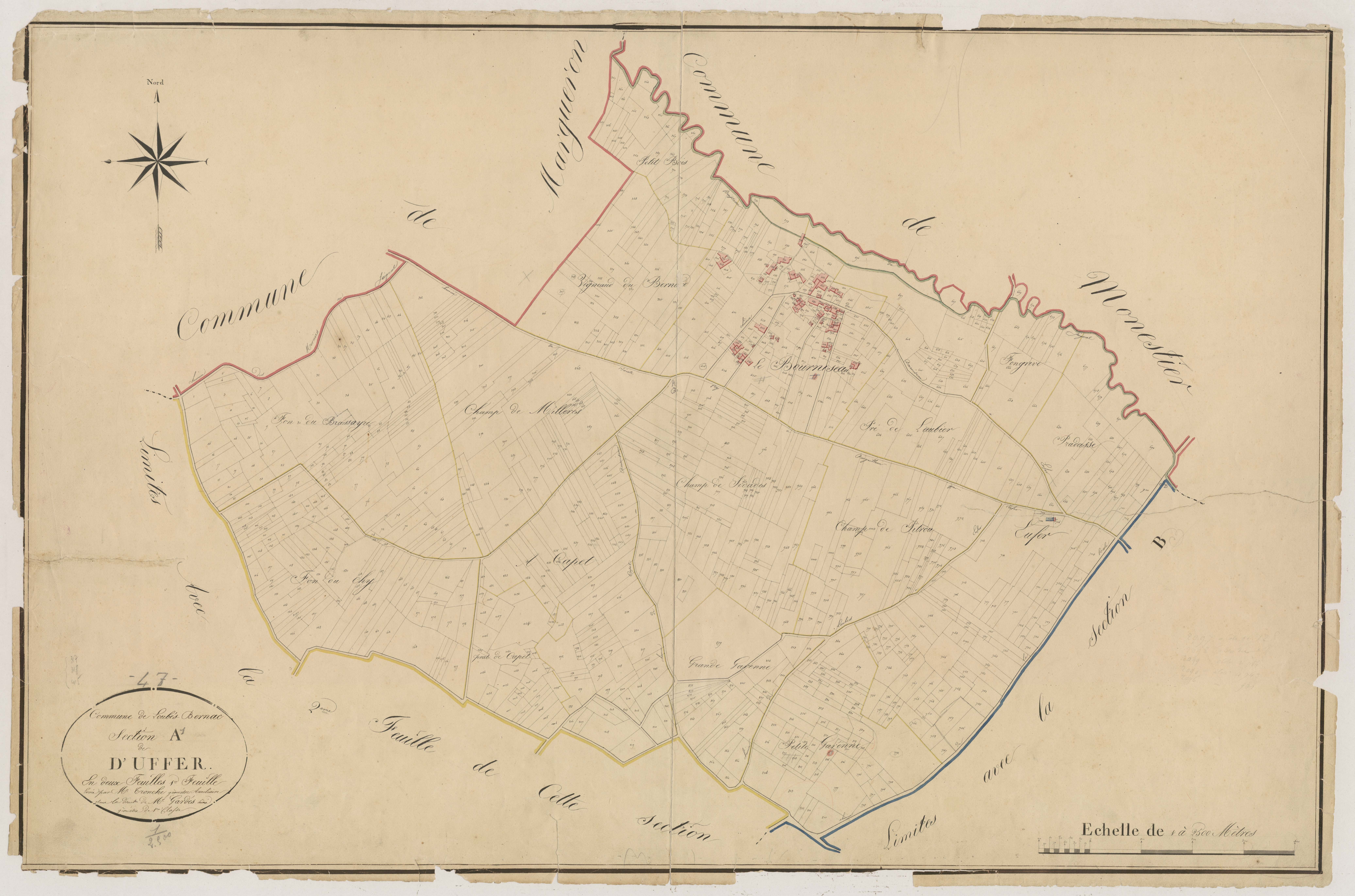 Plan napoléonien, atlas-A1 D’Uffer, Loubès-Bernac