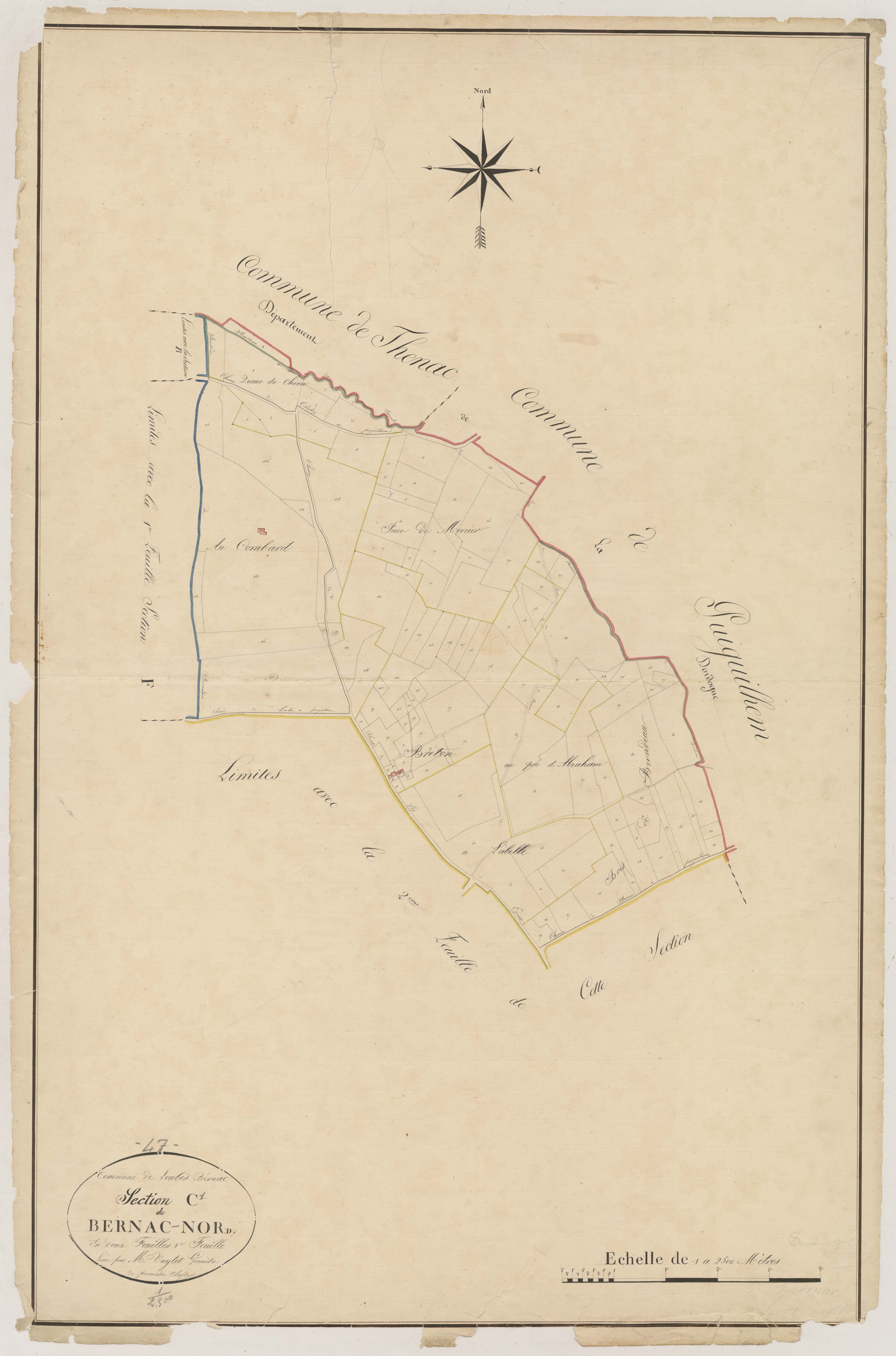 Plan napoléonien, atlas-C1 Bernac-Nord, Loubès-Bernac