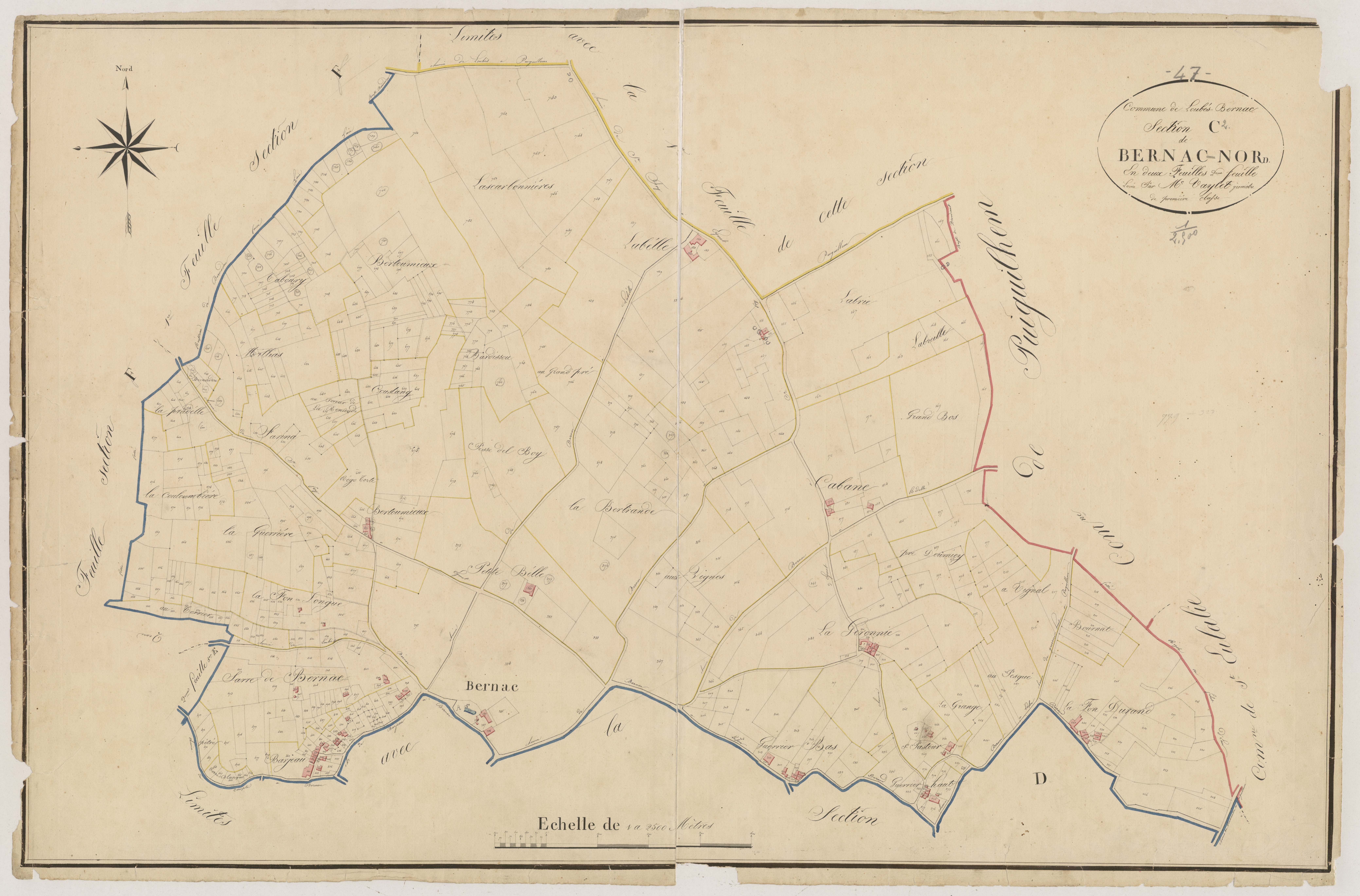 Plan napoléonien, atlas-C2 Bernac-Nord, Loubès-Bernac