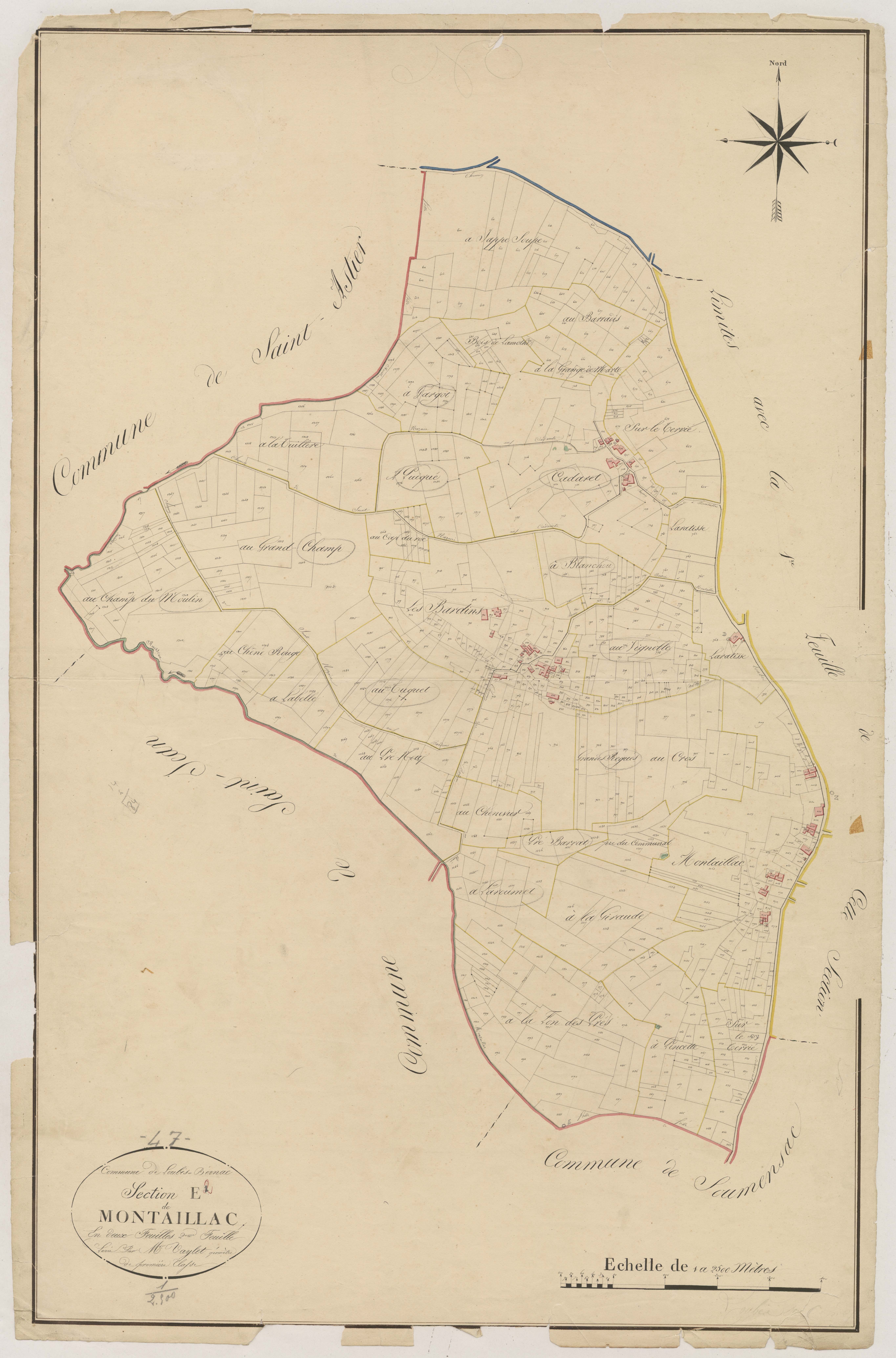 Plan napoléonien, atlas-E2 Montaillac, Loubès-Bernac