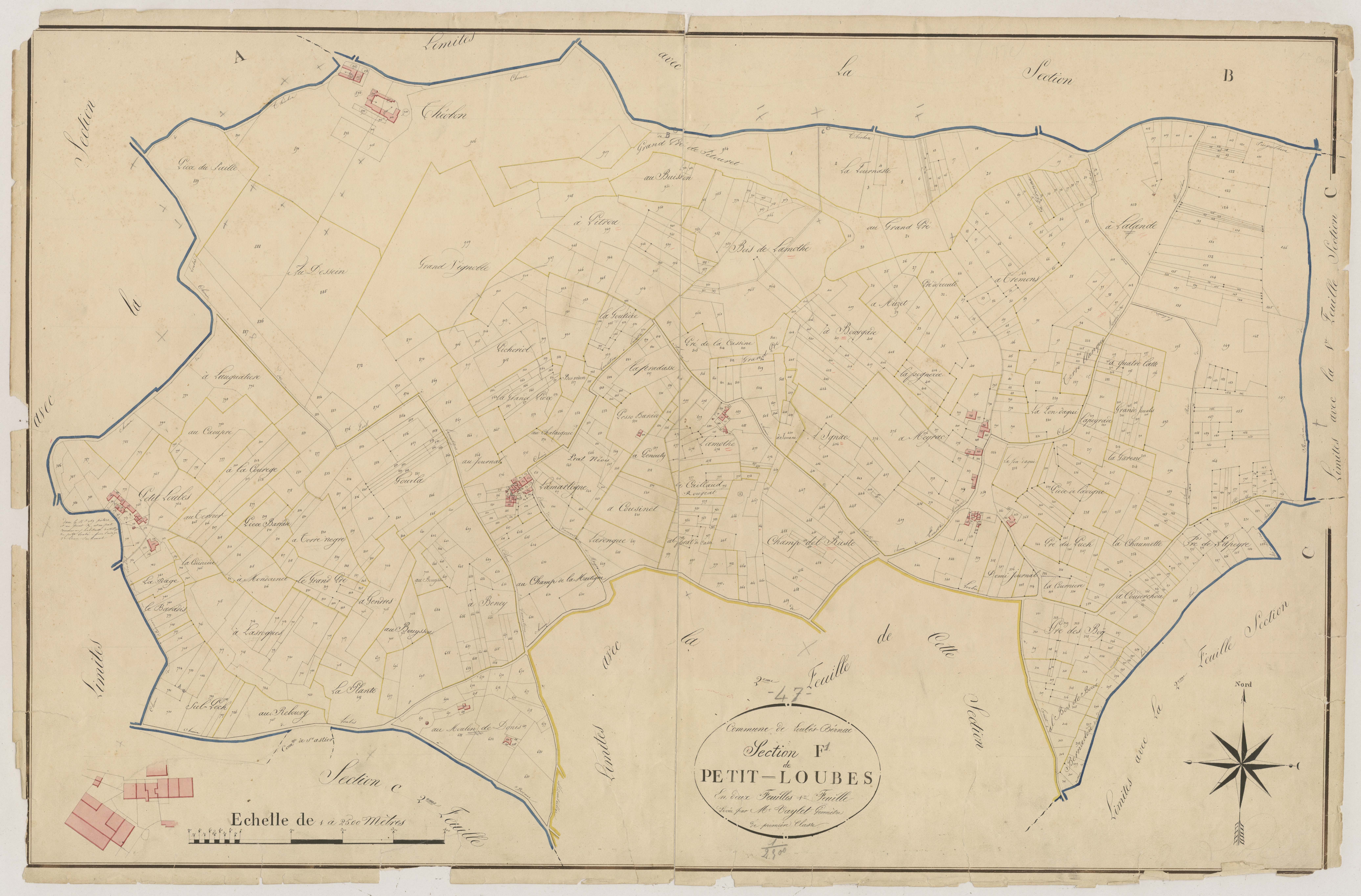 Plan napoléonien, atlas-F1 Petit-Loubès, Loubès-Bernac