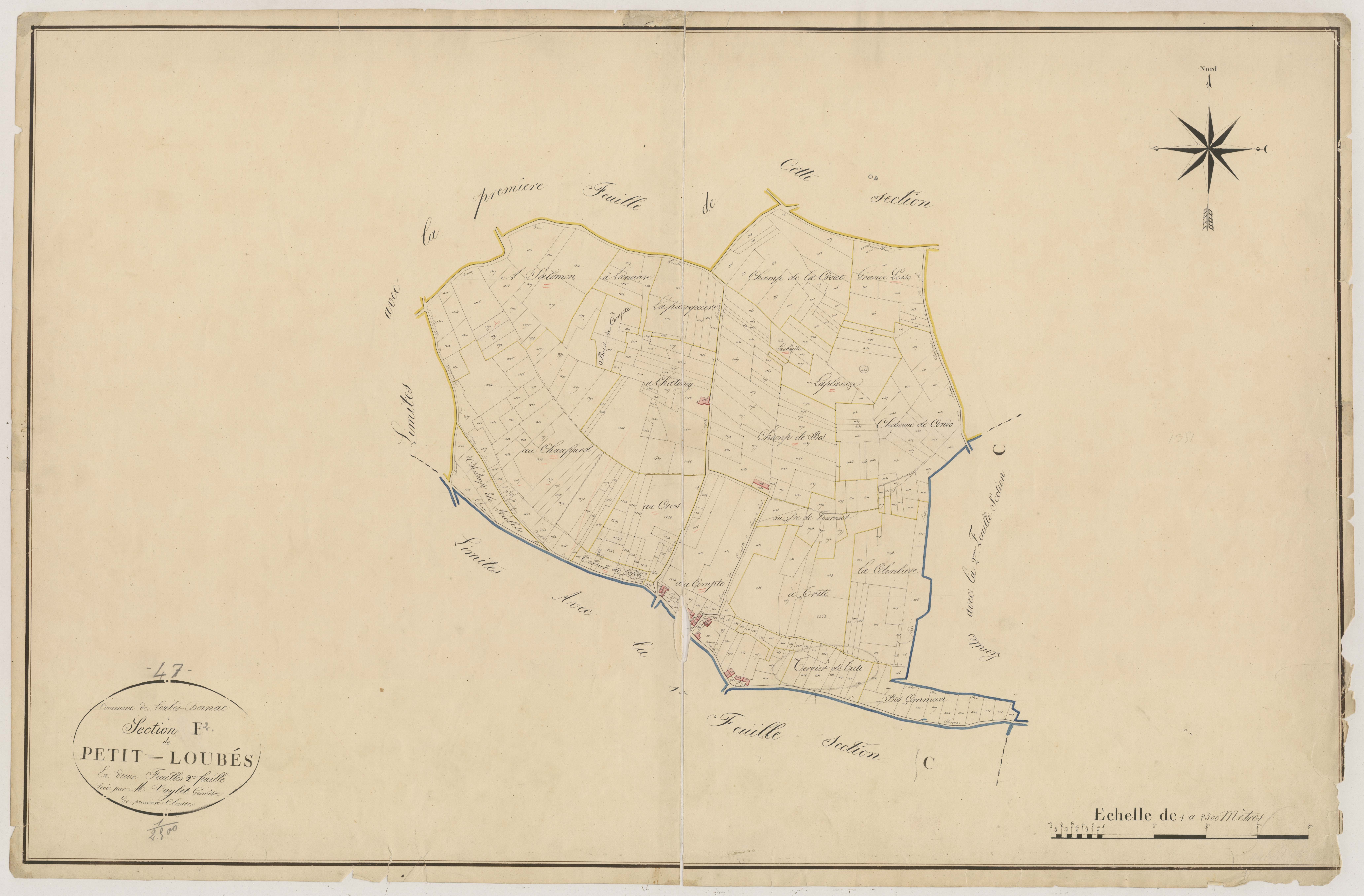 Plan napoléonien, atlas-F2 Petit-Loubès, Loubès-Bernac