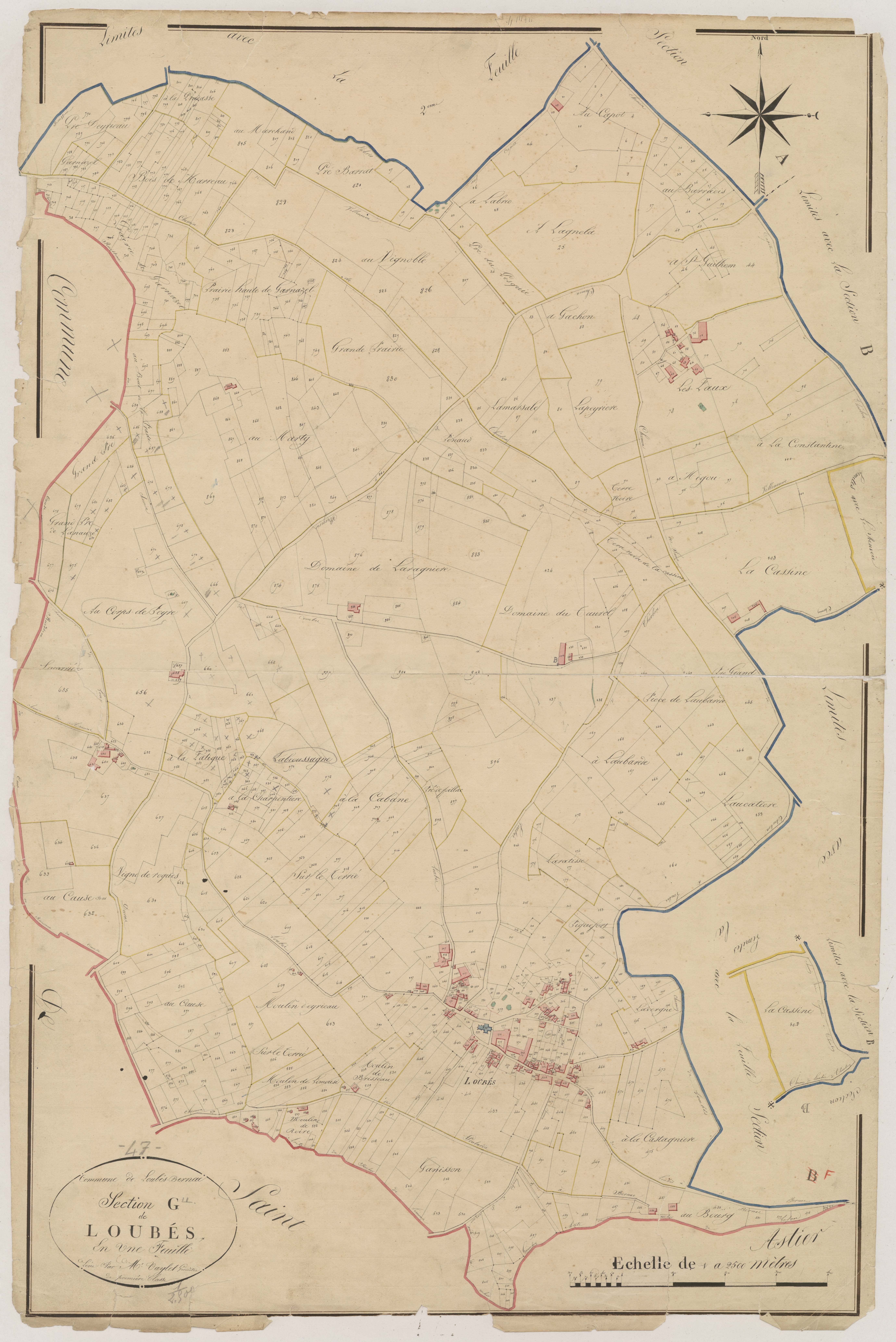 Plan napoléonien, atlas-G Loubès, Loubès-Bernac