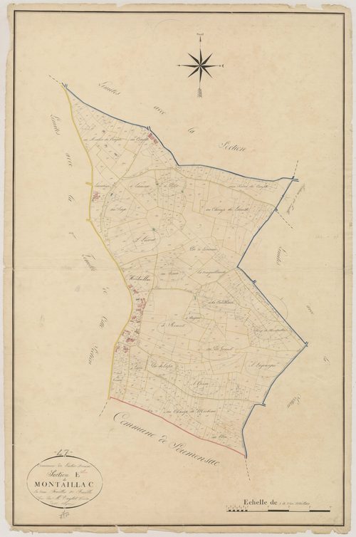 Plan napoléonien, atlas-E1 Montaillac, Loubès-Bernac