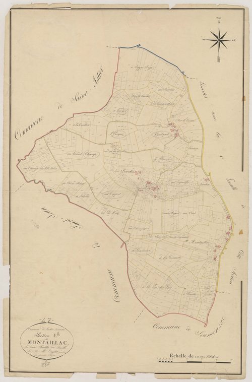 Plan napoléonien, atlas-E2 Montaillac, Loubès-Bernac
