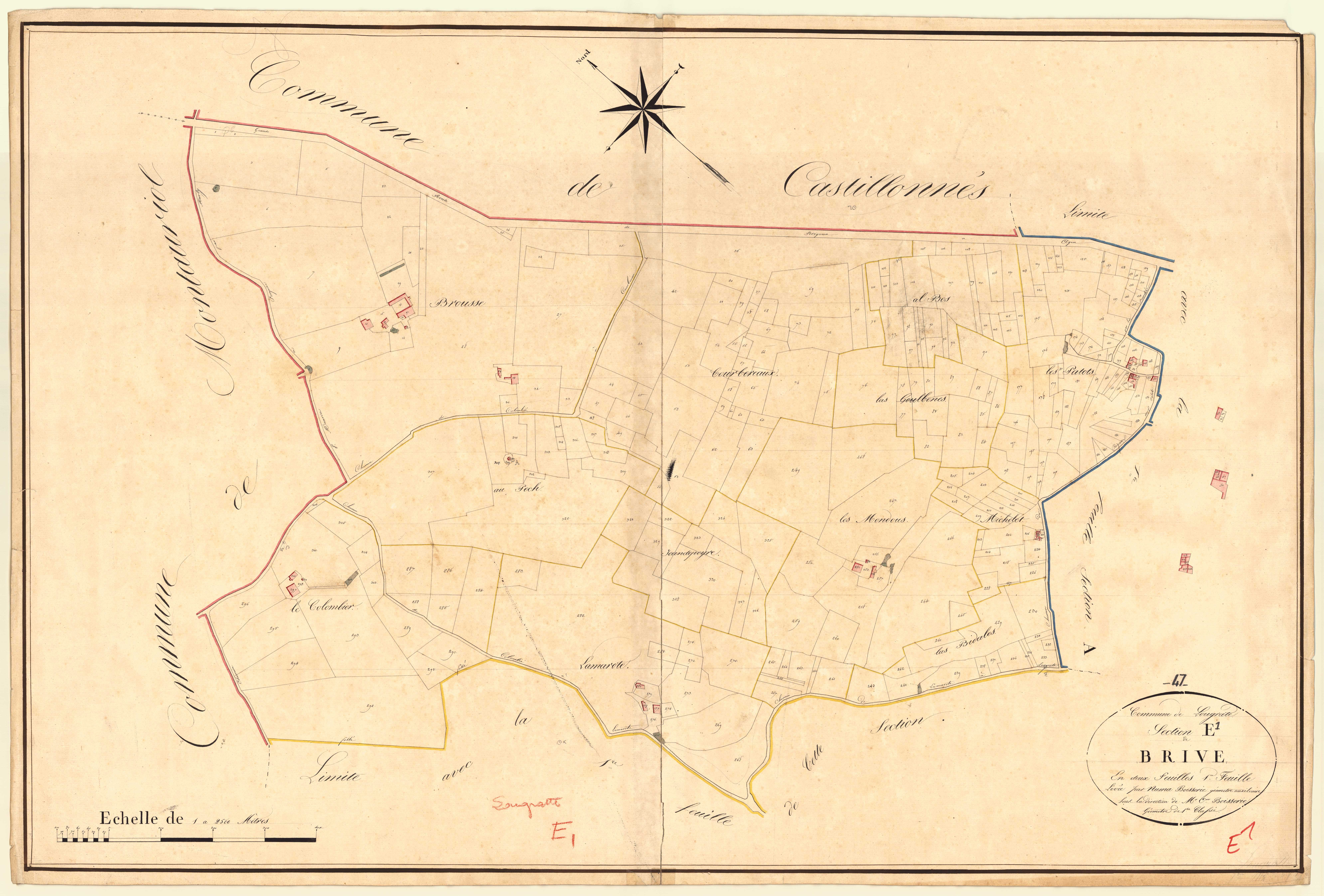 Plan napoléonien, atlas-E1 Brive, Lougratte