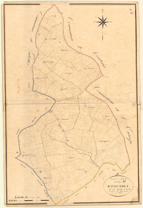 Plan napoléonien, atlas-B1 Roquadet, Lougratte