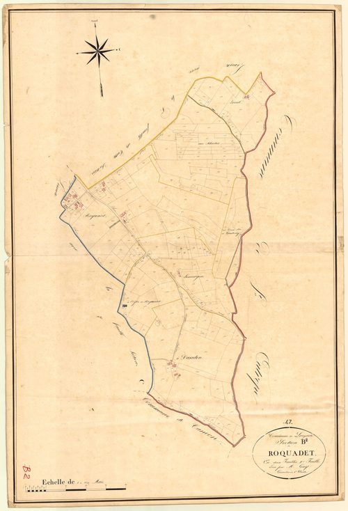Plan napoléonien, atlas-B2 Roquadet, Lougratte