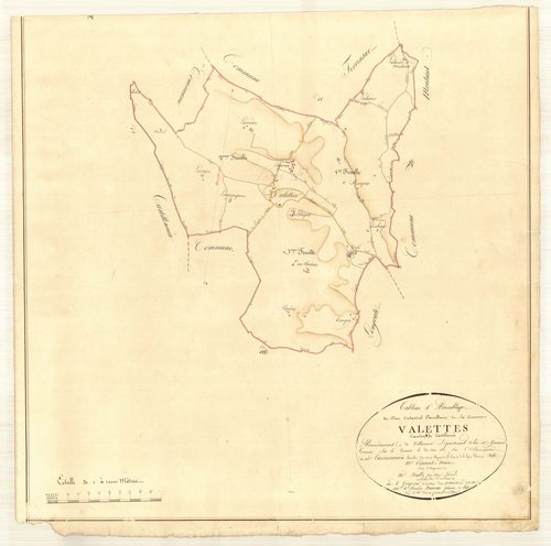 Plan napoléonien, atlas-TA, Valettes (voir Lougratte)