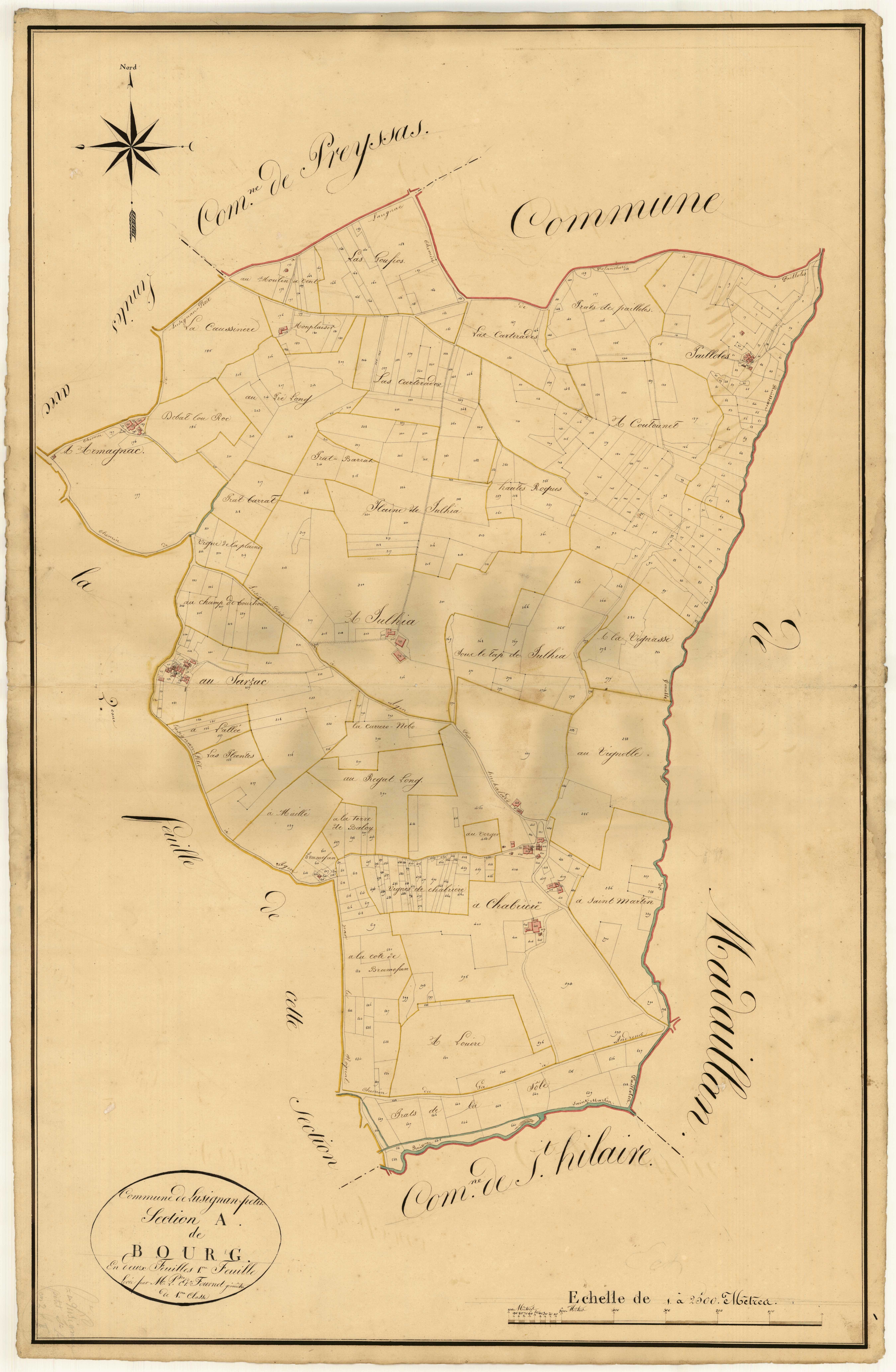Plan napoléonien, atlas-A1 Bourg, Lusignan-Petit