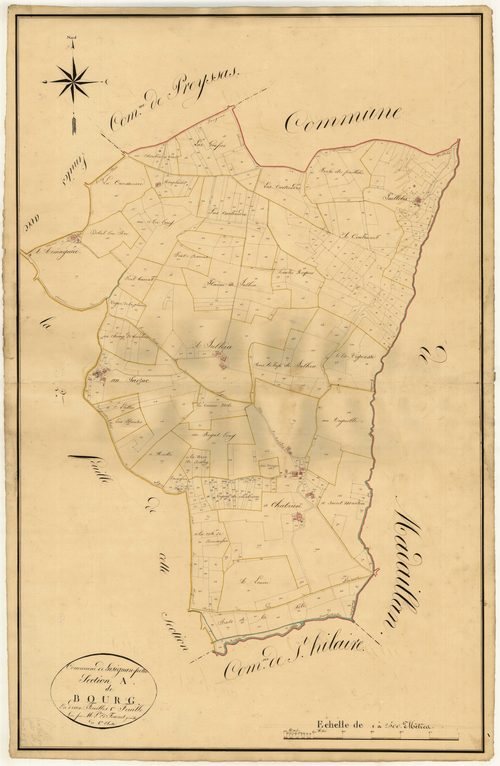 Plan napoléonien, atlas-A1 Bourg, Lusignan-Petit