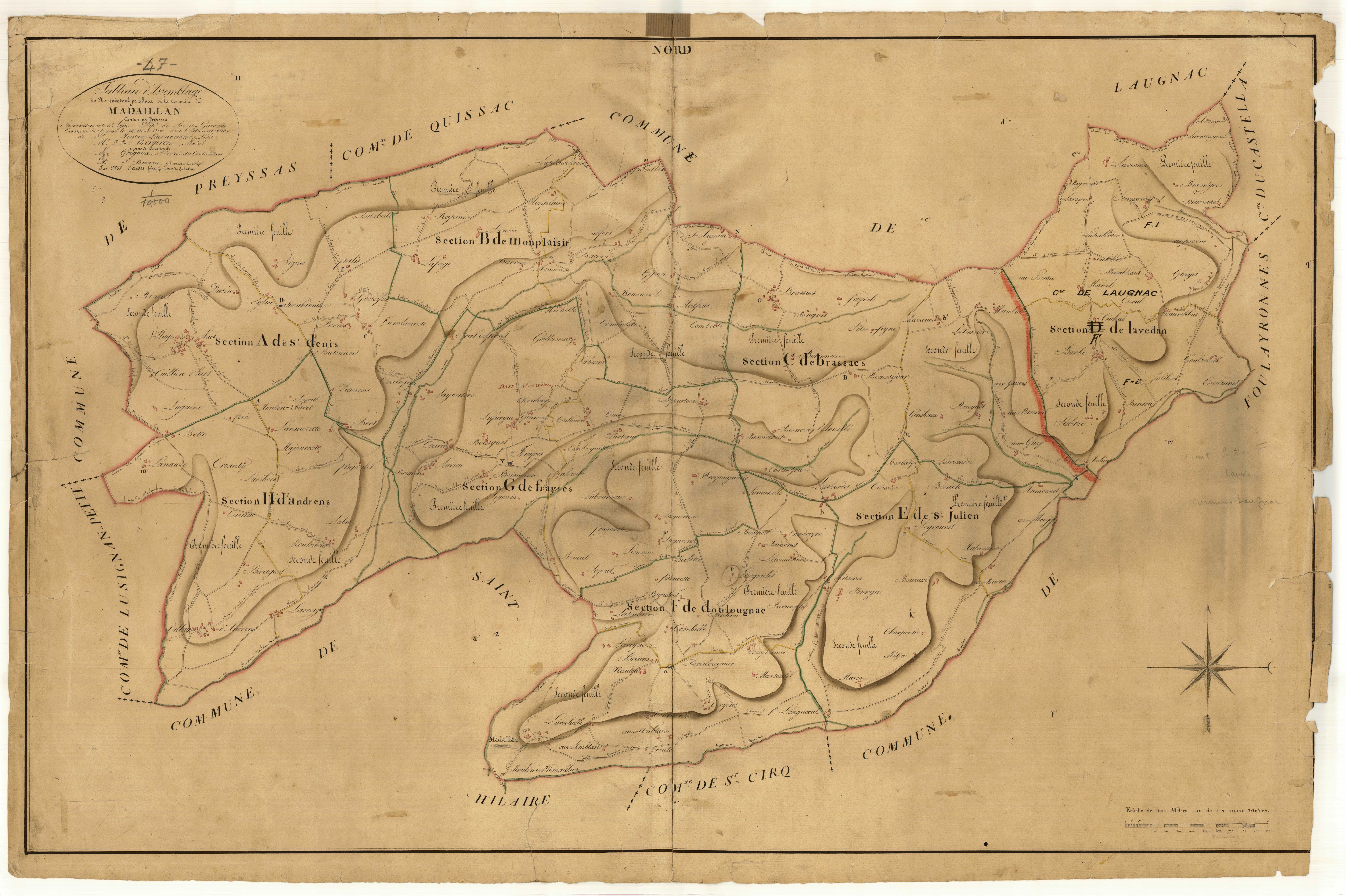 Plan napoléonien, atlas-TA, Madaillan