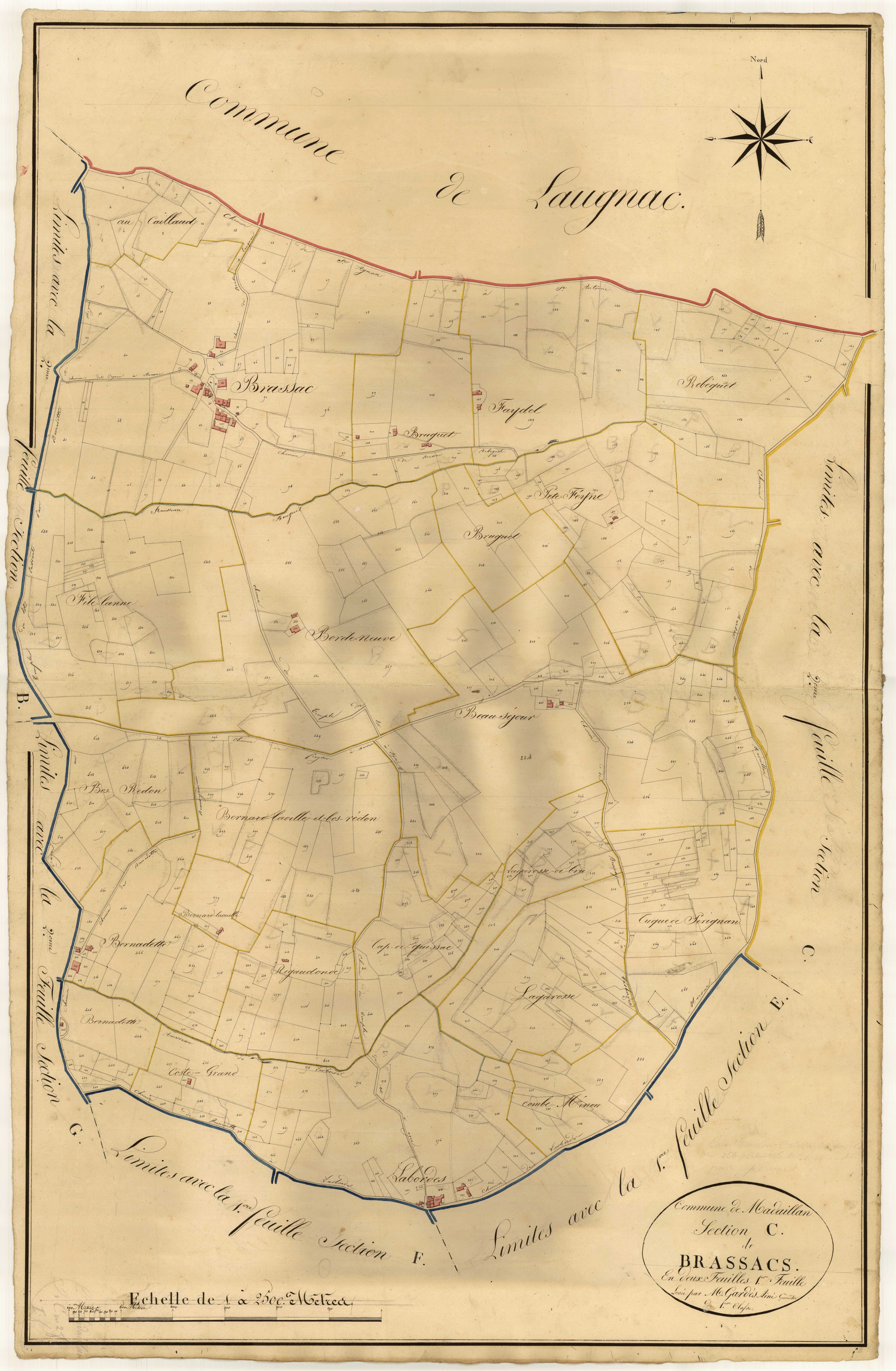 Plan napoléonien, atlas-C1 Brassacs, Madaillan