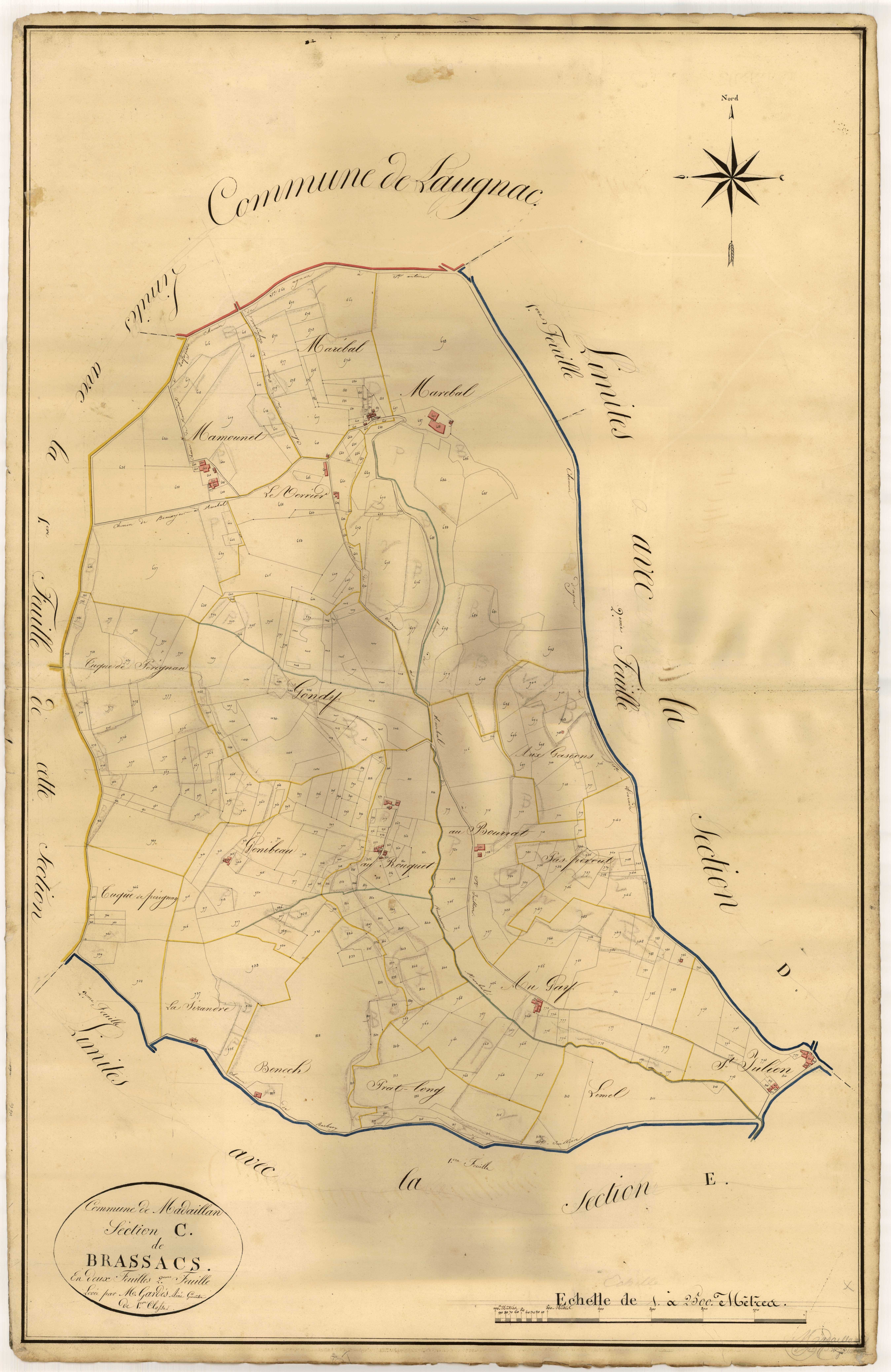 Plan napoléonien, atlas-C2 Brassacs, Madaillan
