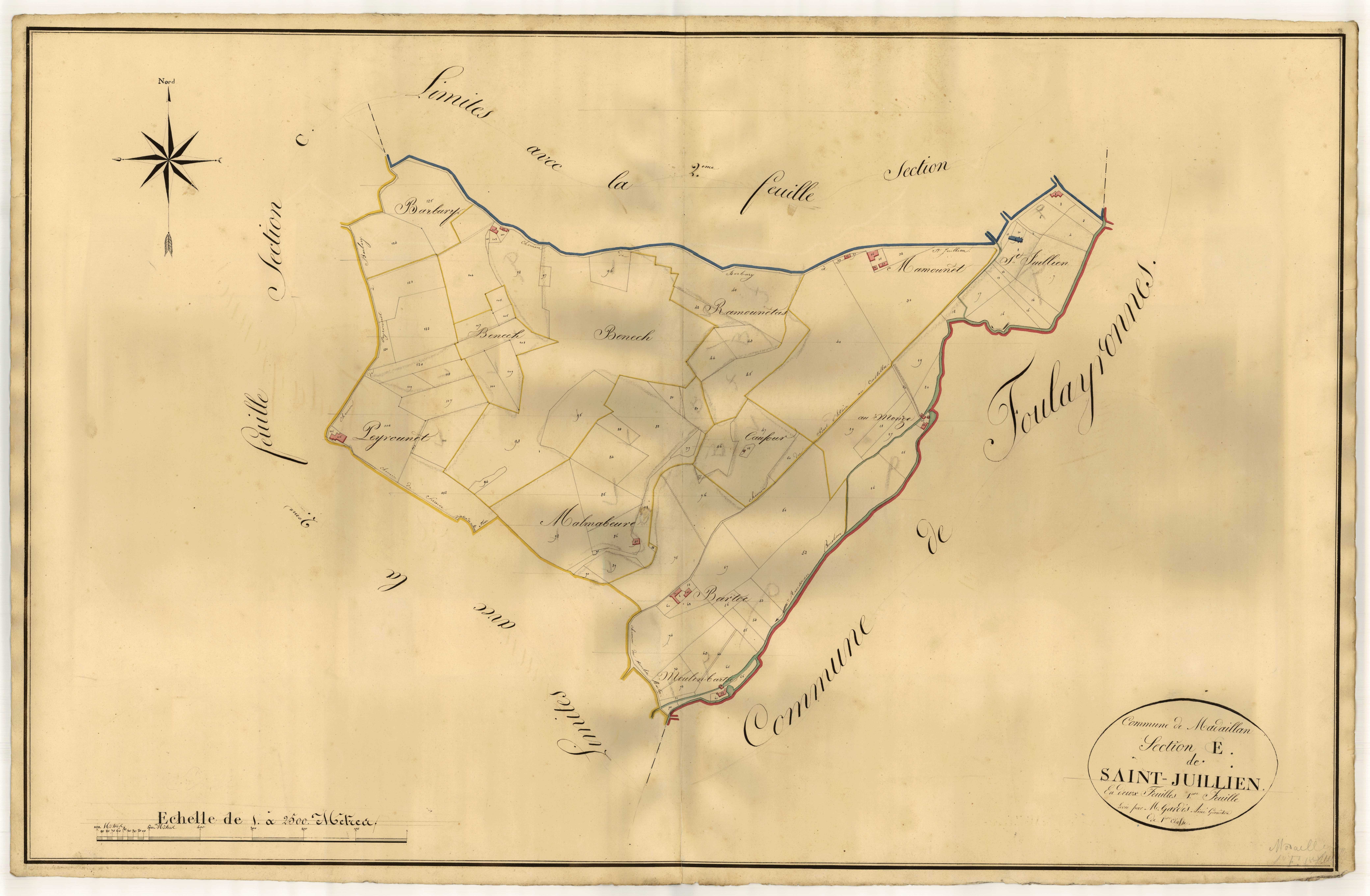 Plan napoléonien, atlas-E1 Saint-Jullien, Madaillan