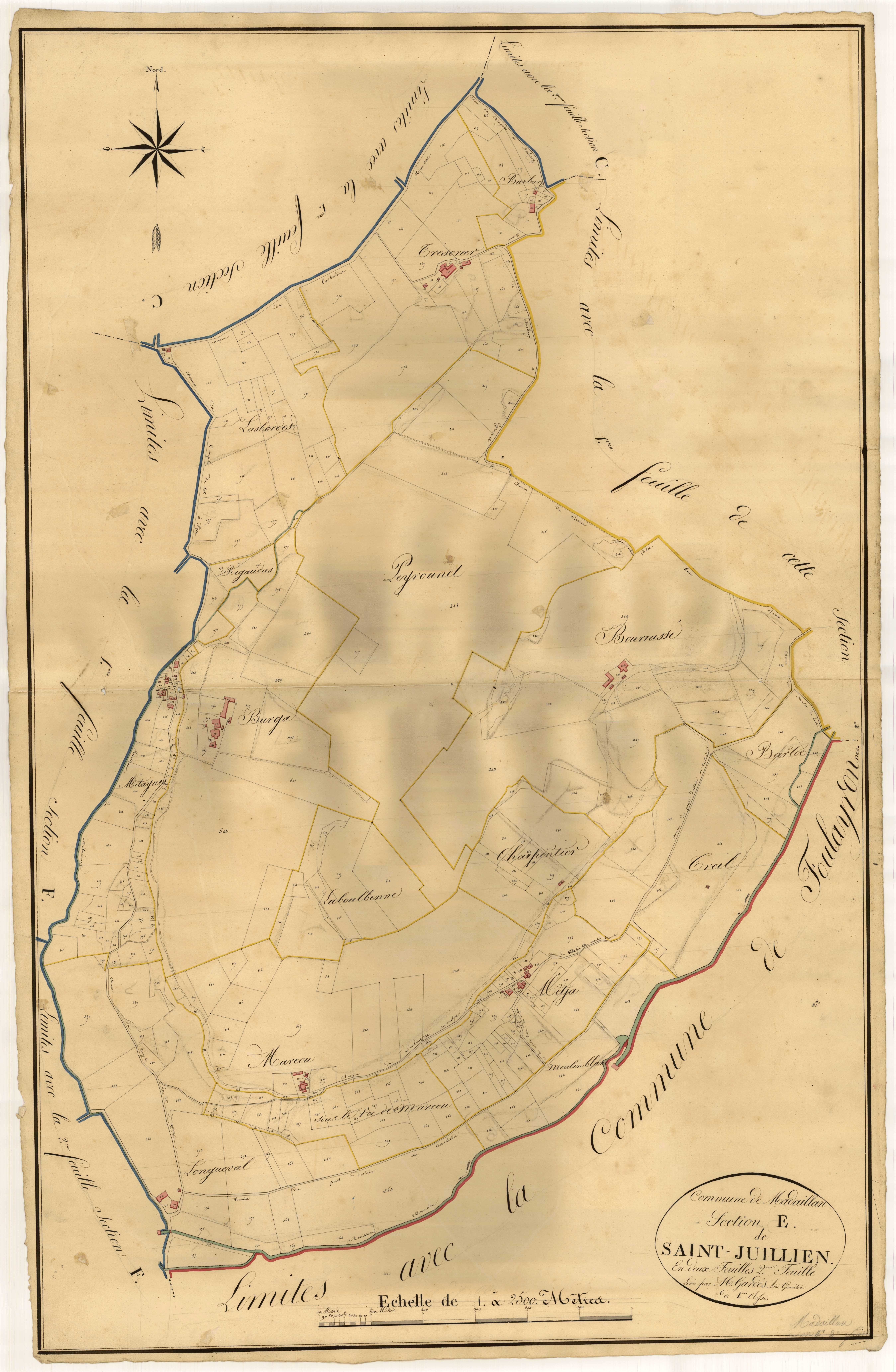 Plan napoléonien, atlas-E2 Saint-Jullien, Madaillan