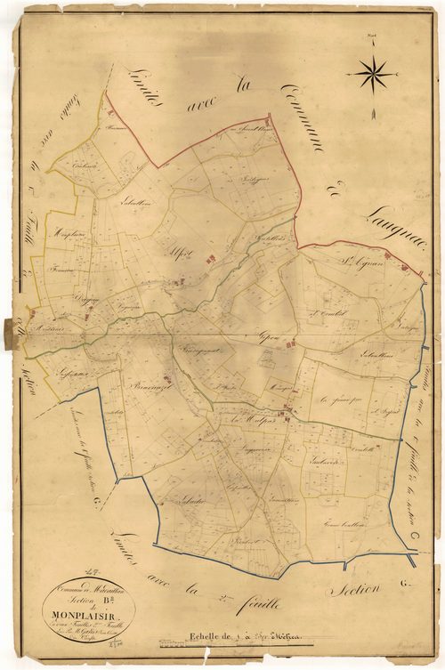 Plan napoléonien, atlas-B2 Monplaisir, Madaillan
