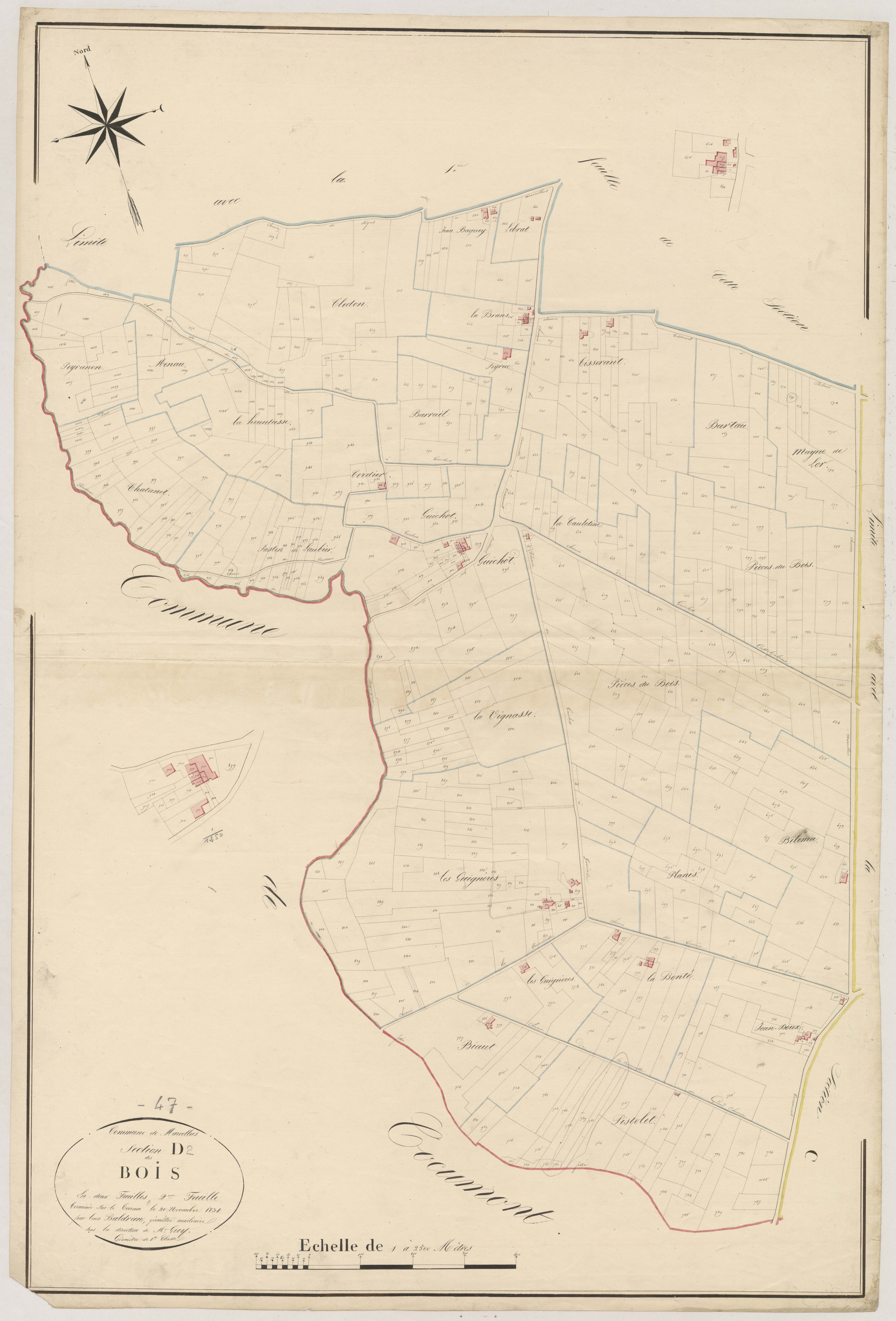 Plan napoléonien, atlas-D2 Les Bois, Marcellus