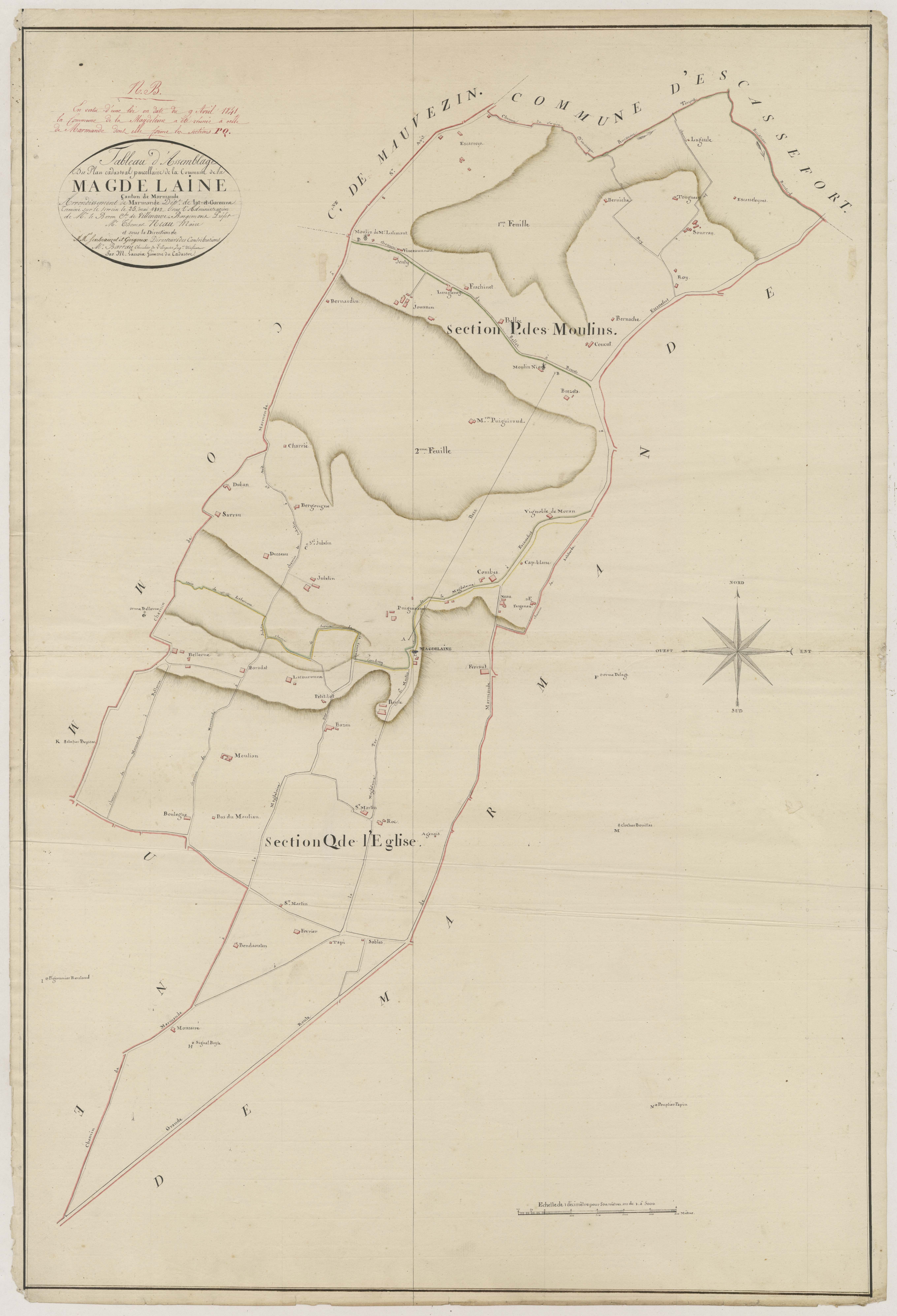 Plan primitif, atlas-TA La Magdeleine, Marmande