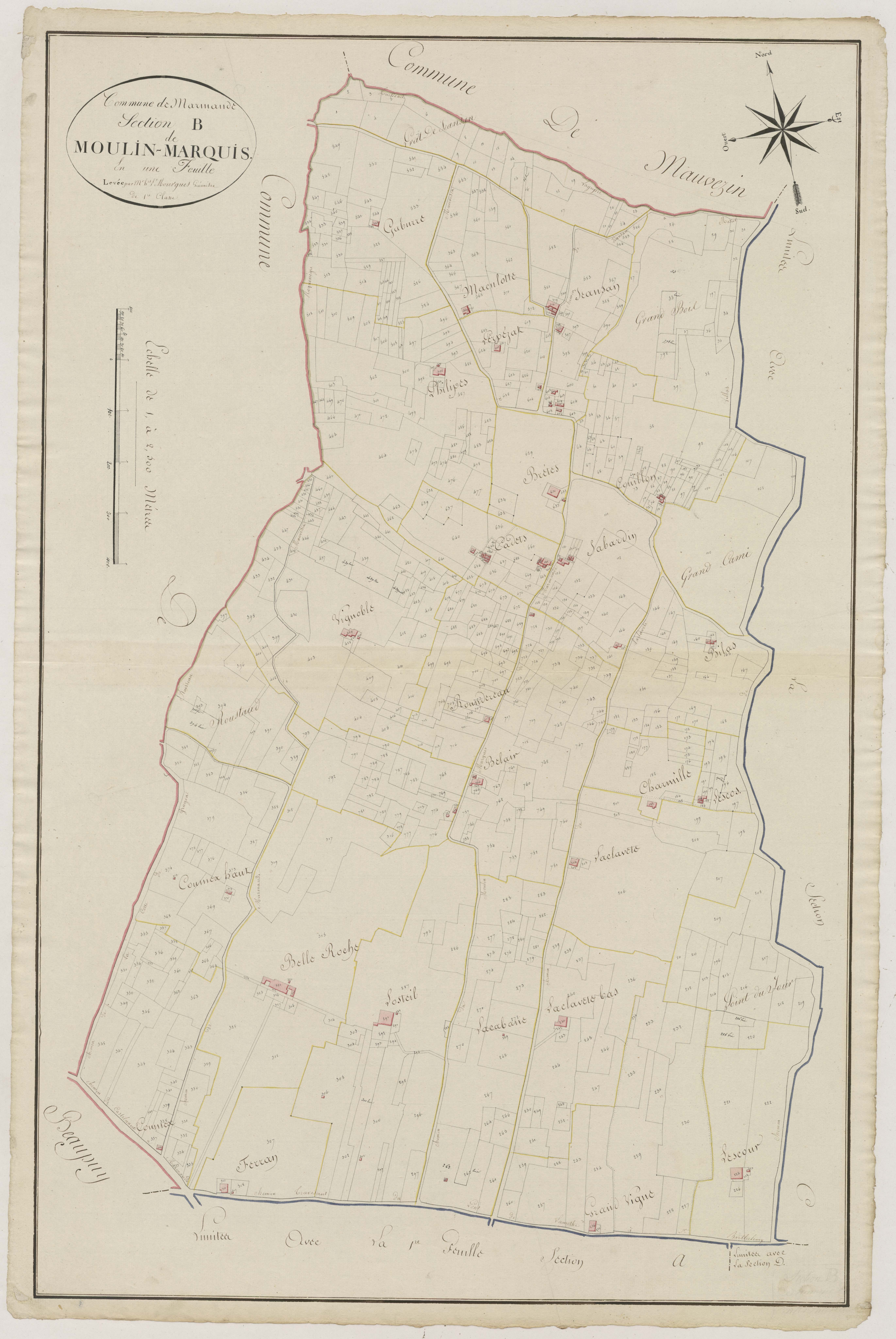 Plan primitif, atlas-B Moulin-Marquis, Marmande