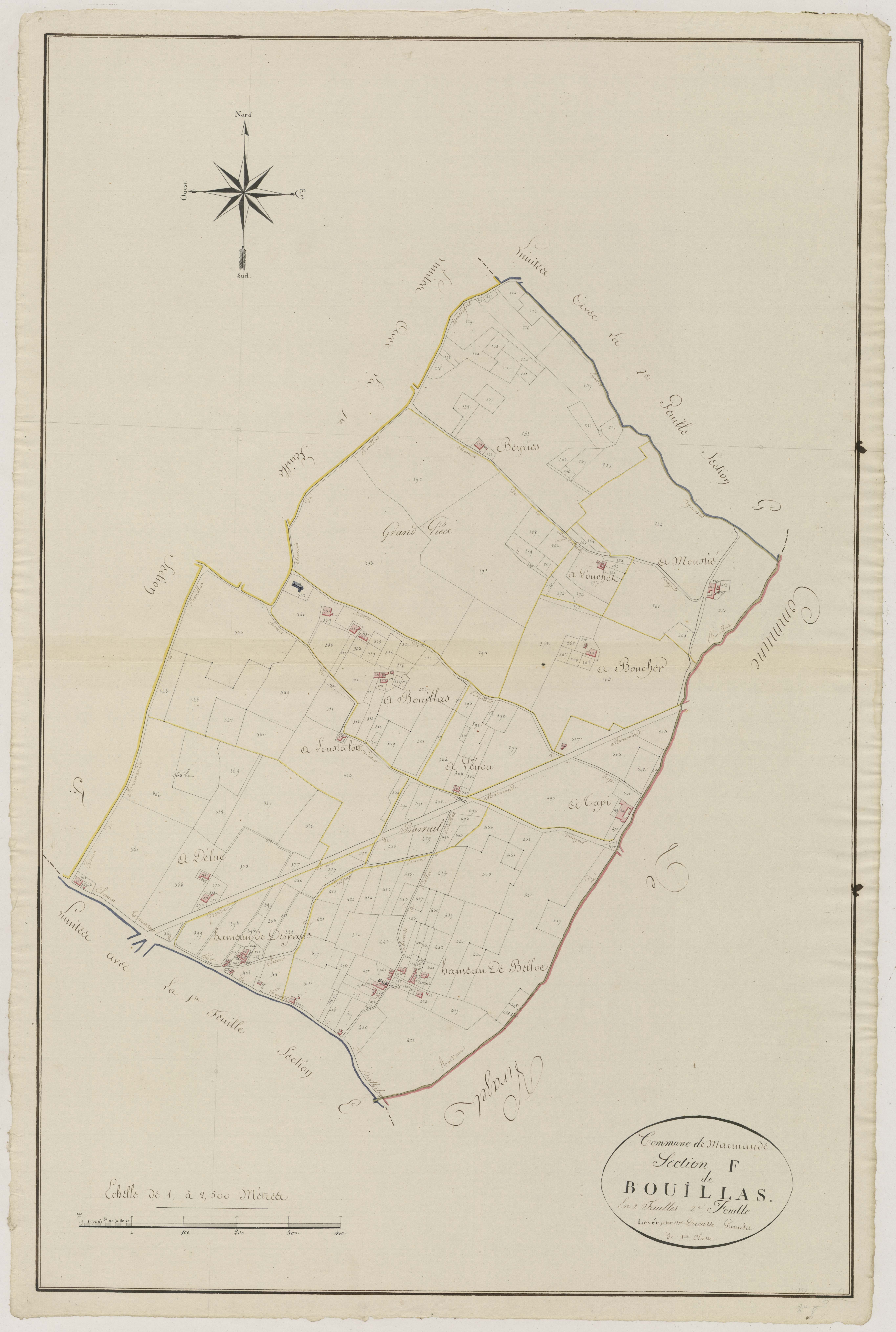 Plan primitif, atlas-F2 Bouillas, Marmande