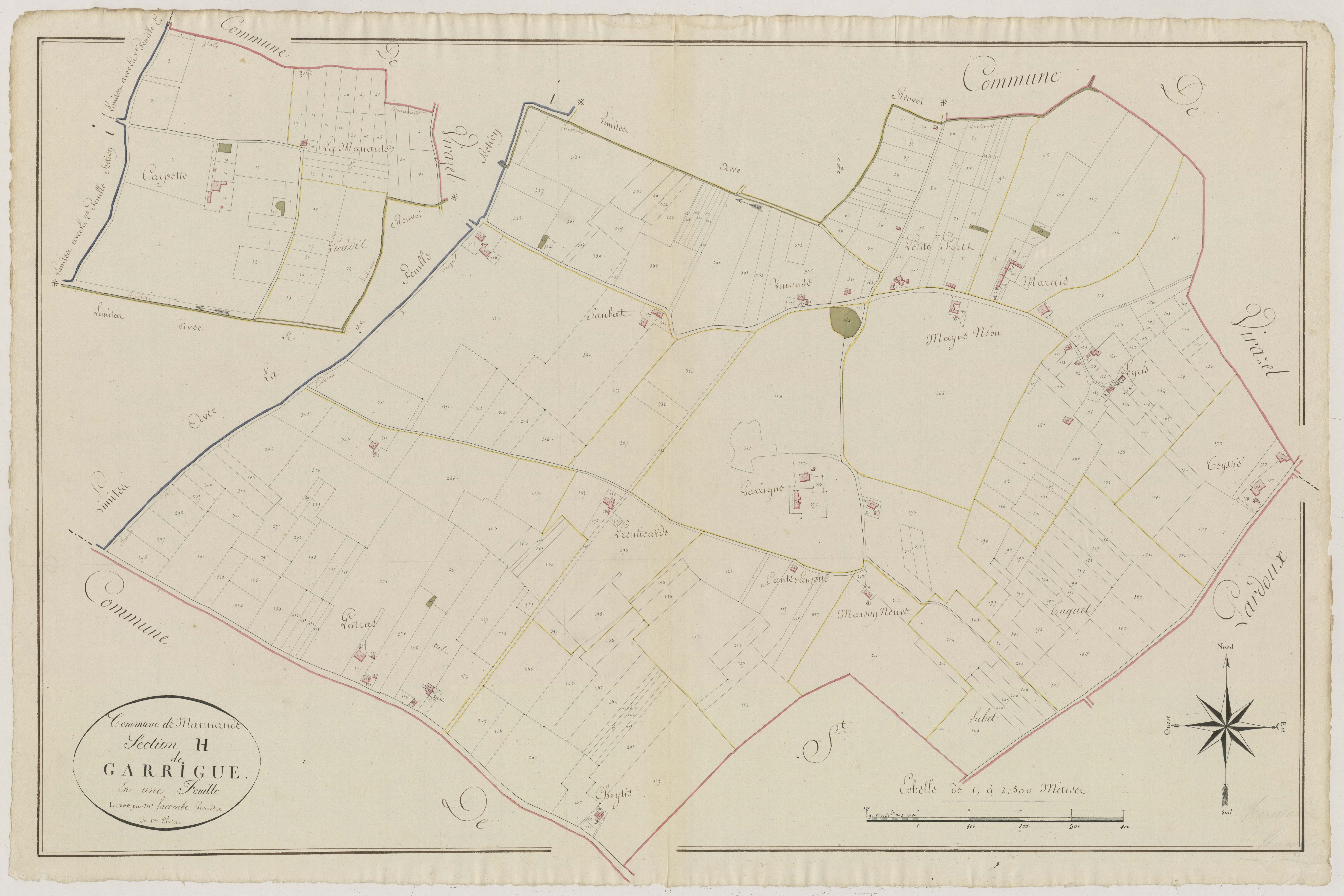Plan primitif, atlas-H Garrigue, Marmande