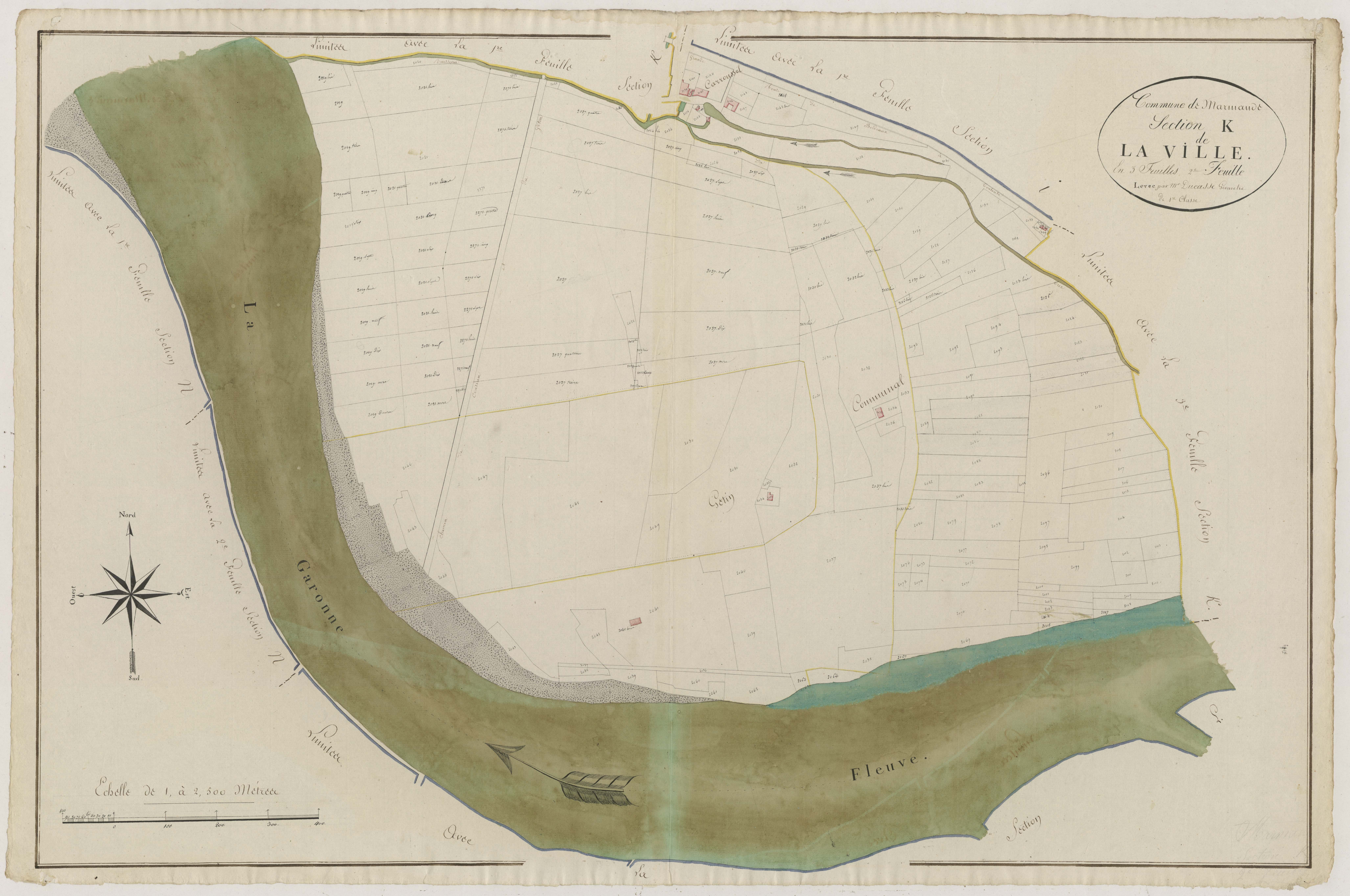 Plan primitif, atlas-K2 La Ville, Marmande