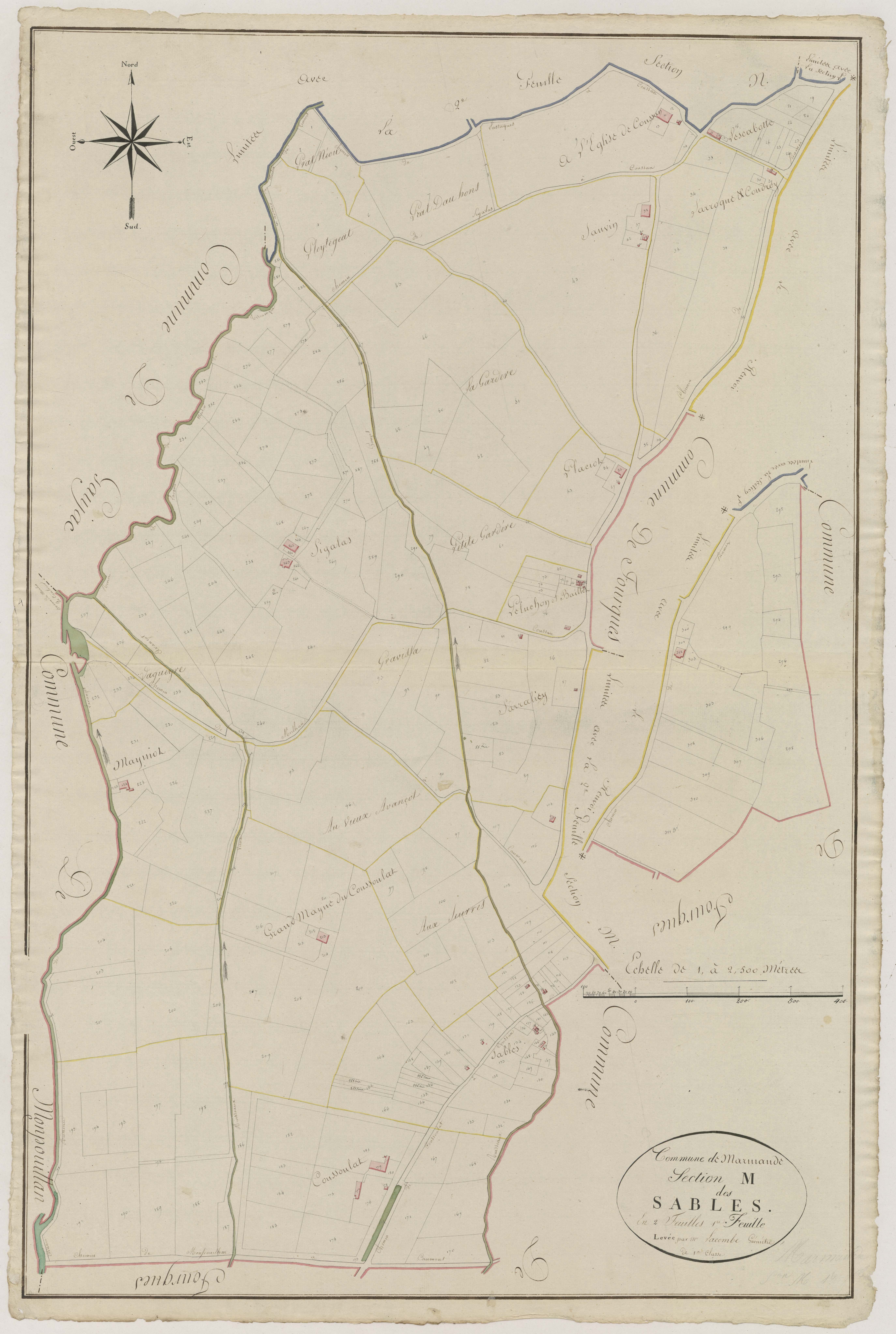 Plan primitif, atlas-M1 Les Sables, Marmande