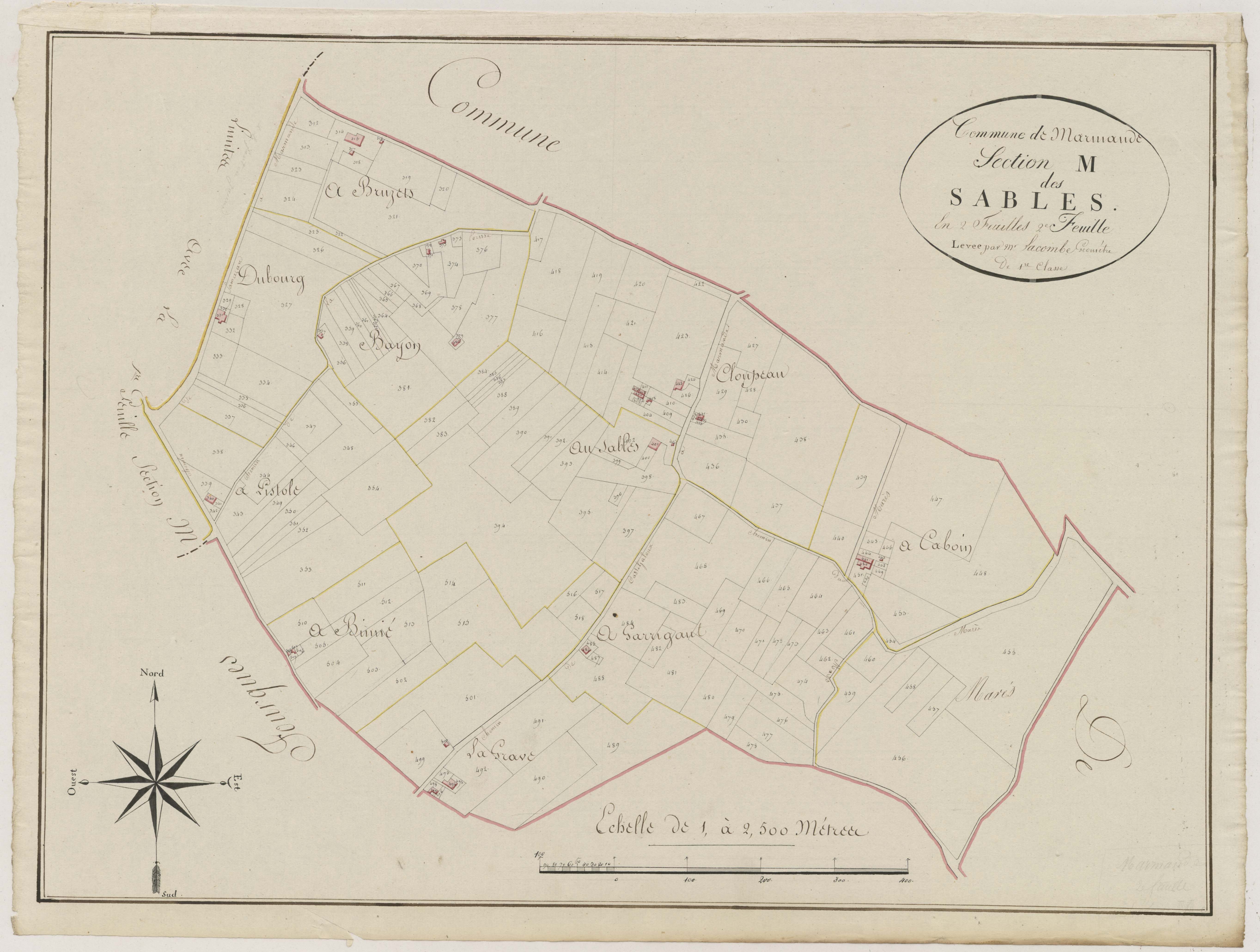 Plan primitif, atlas-M2 Les Sables, Marmande