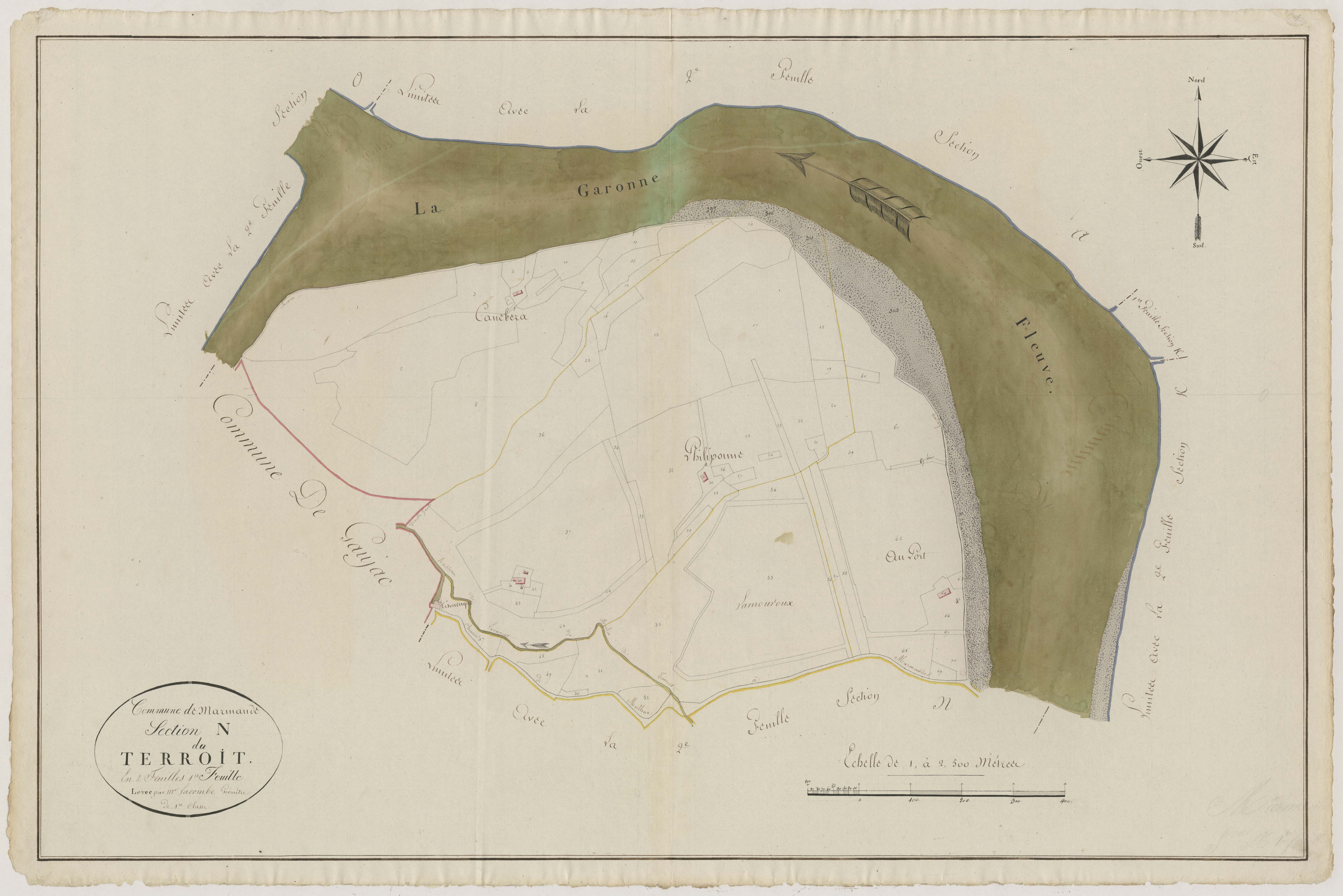 Plan primitif, atlas-N1 Terroit, Marmande