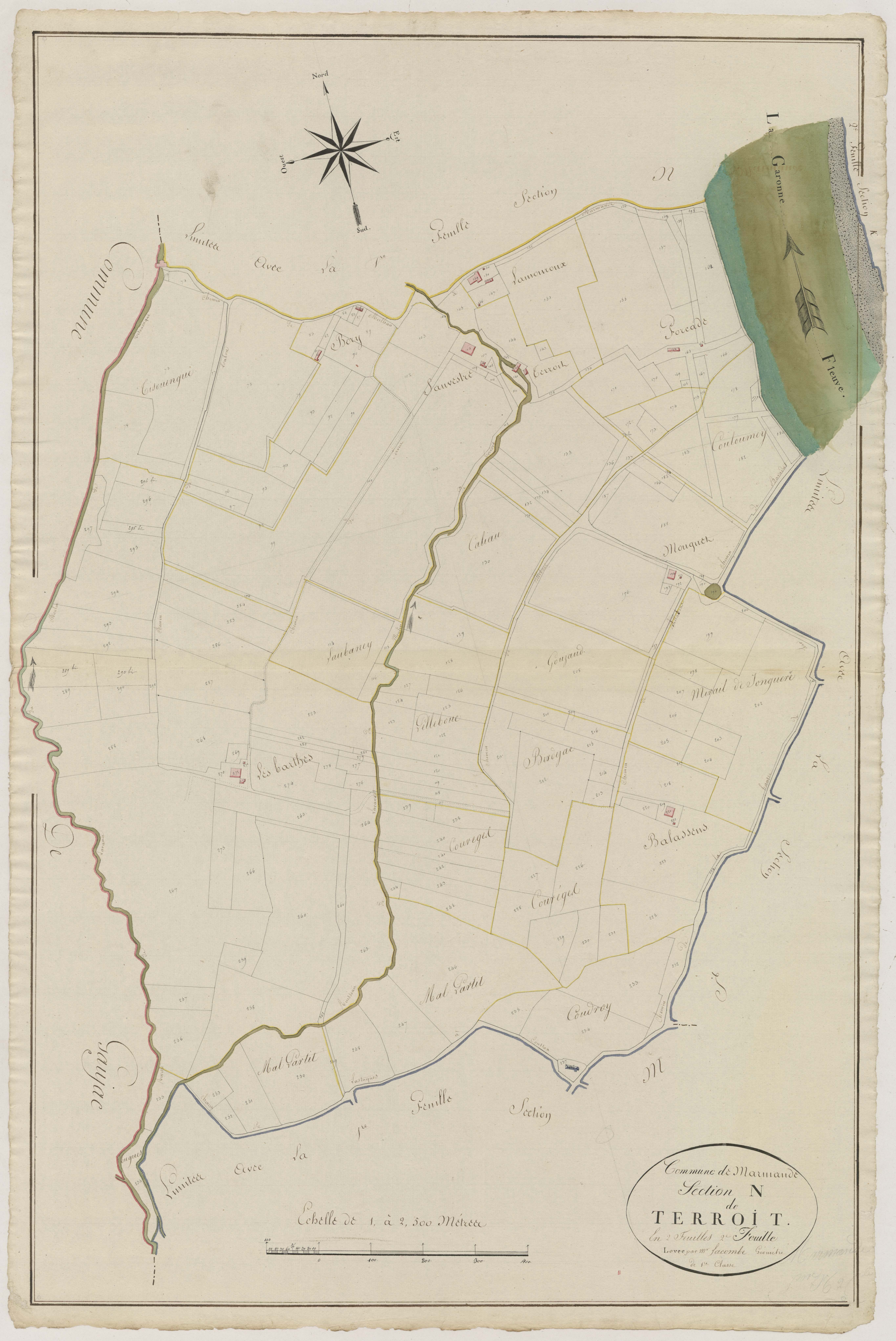 Plan primitif, atlas-N2 Terroit, Marmande