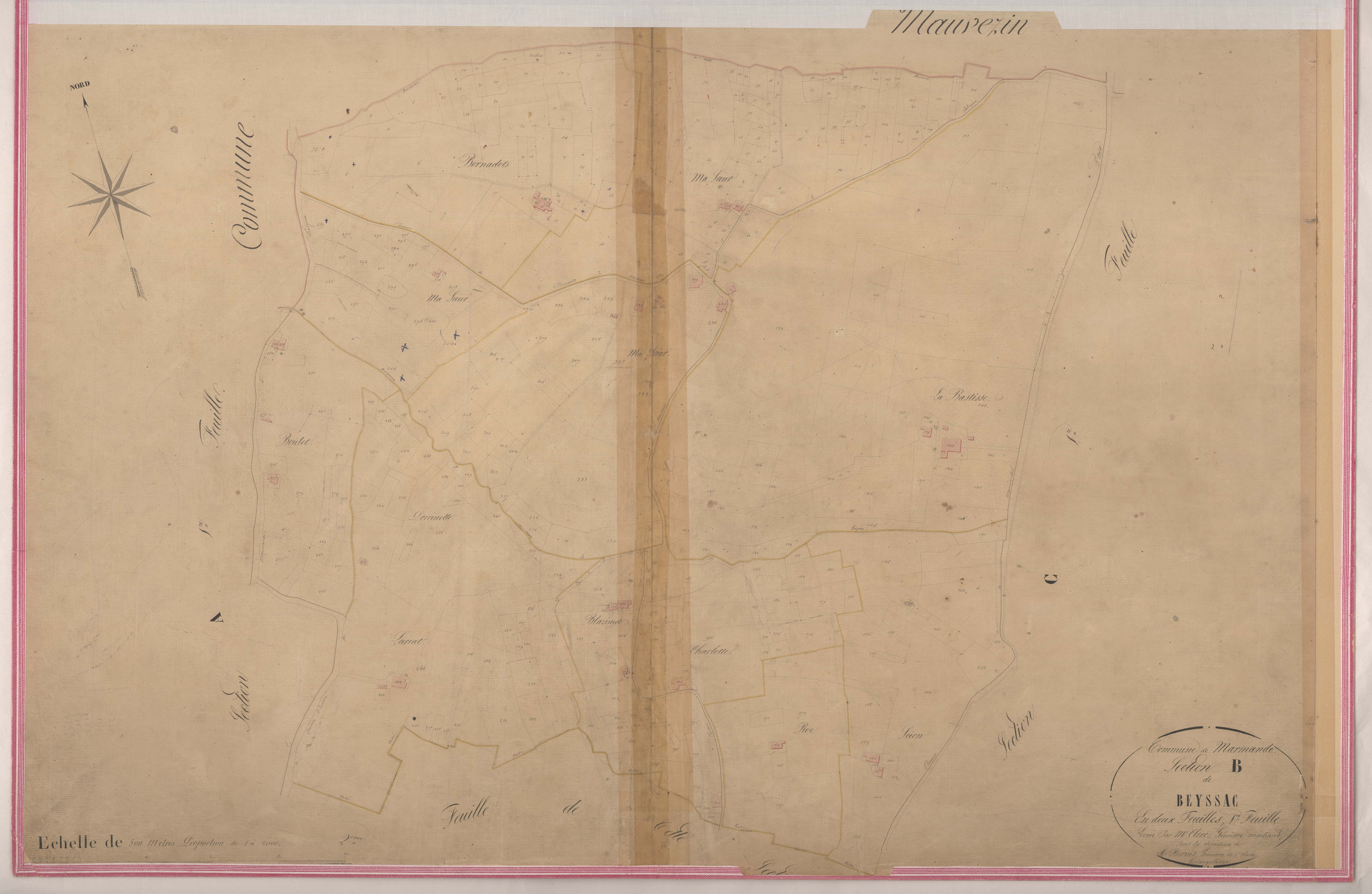 Plan napoléonien-B1 Beyssac, Marmande