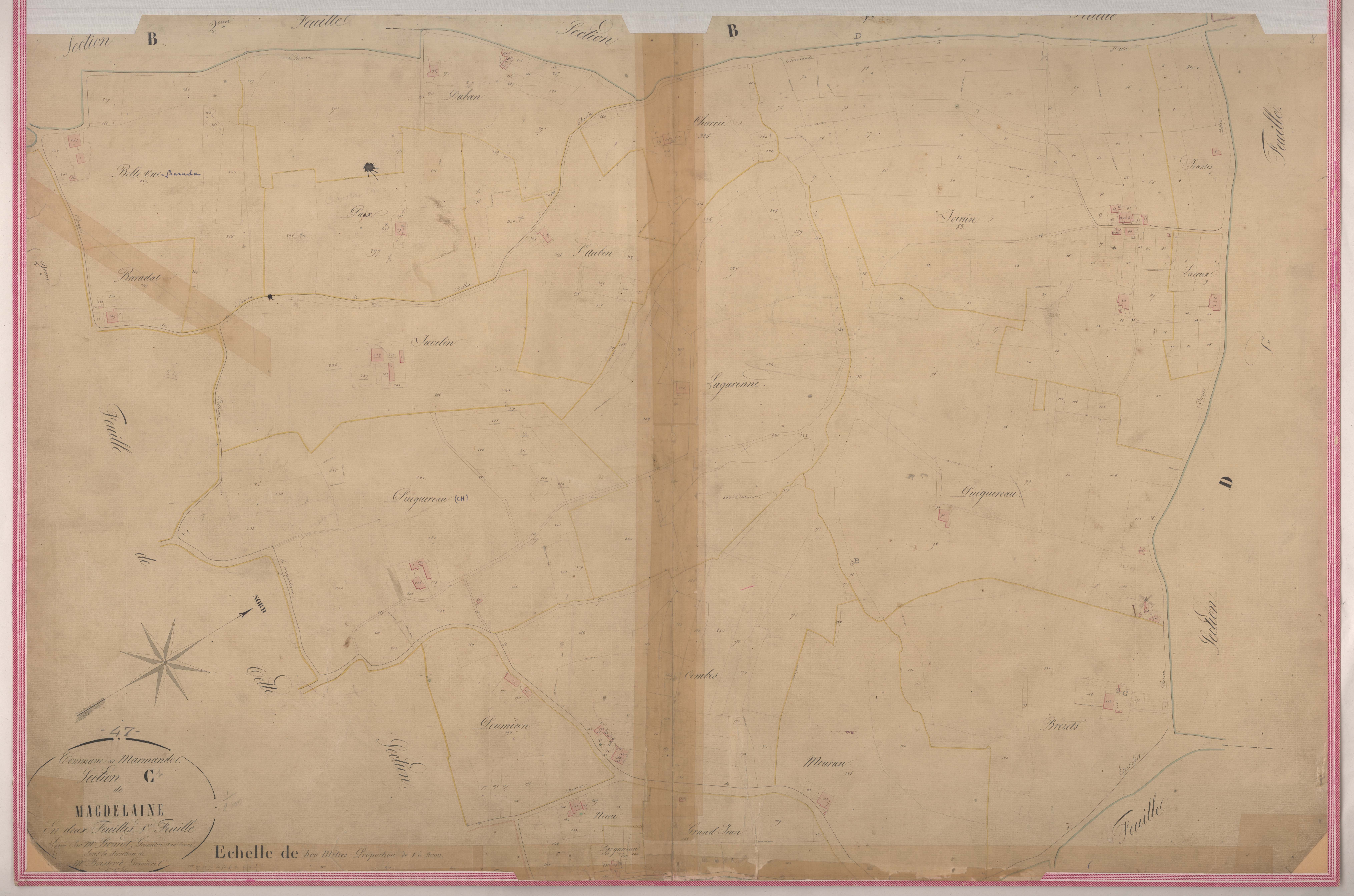 Plan napoléonien-C1 Magdelaine, Marmande