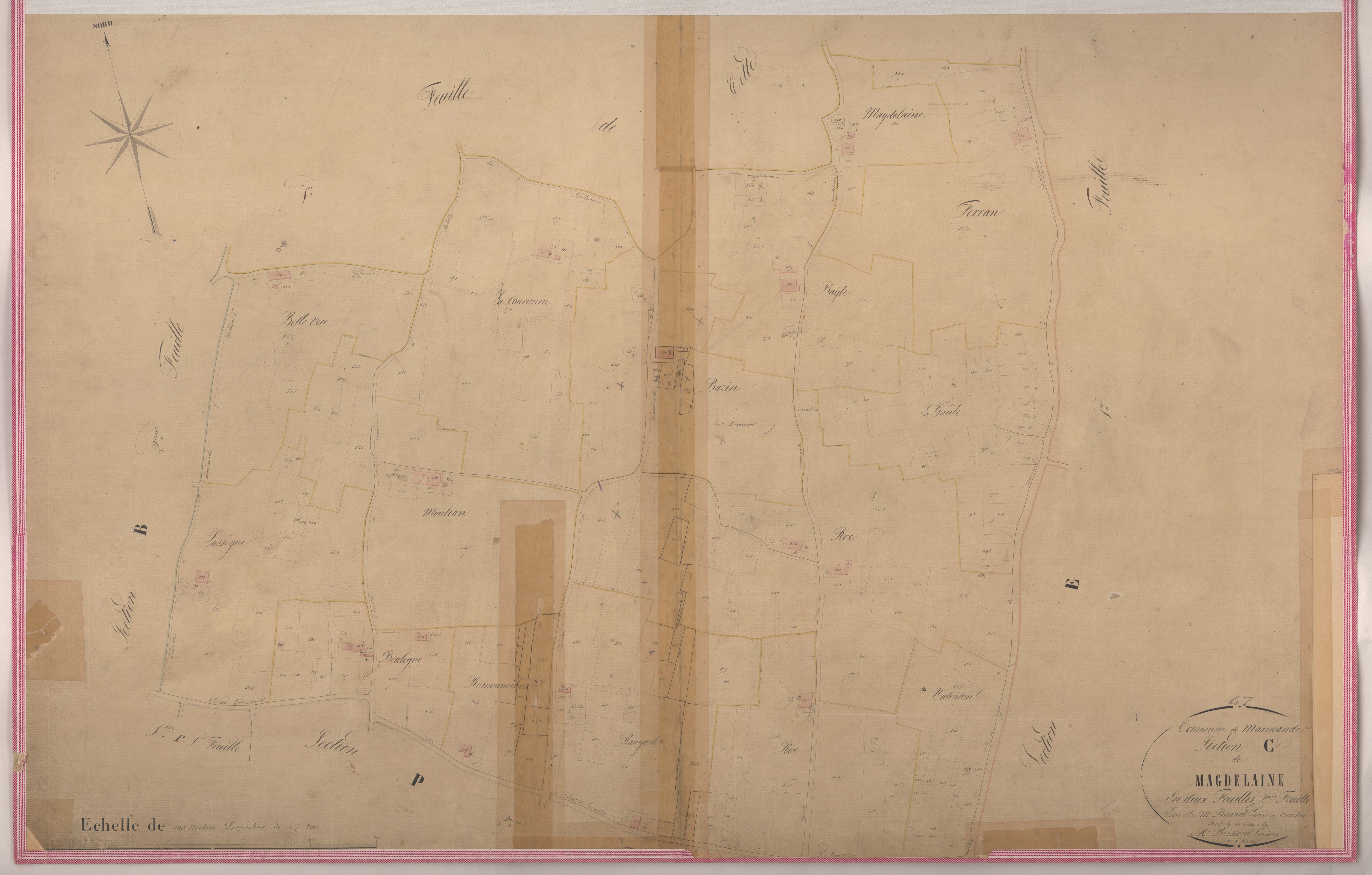 Plan napoléonien-C2 Magdelaine, Marmande