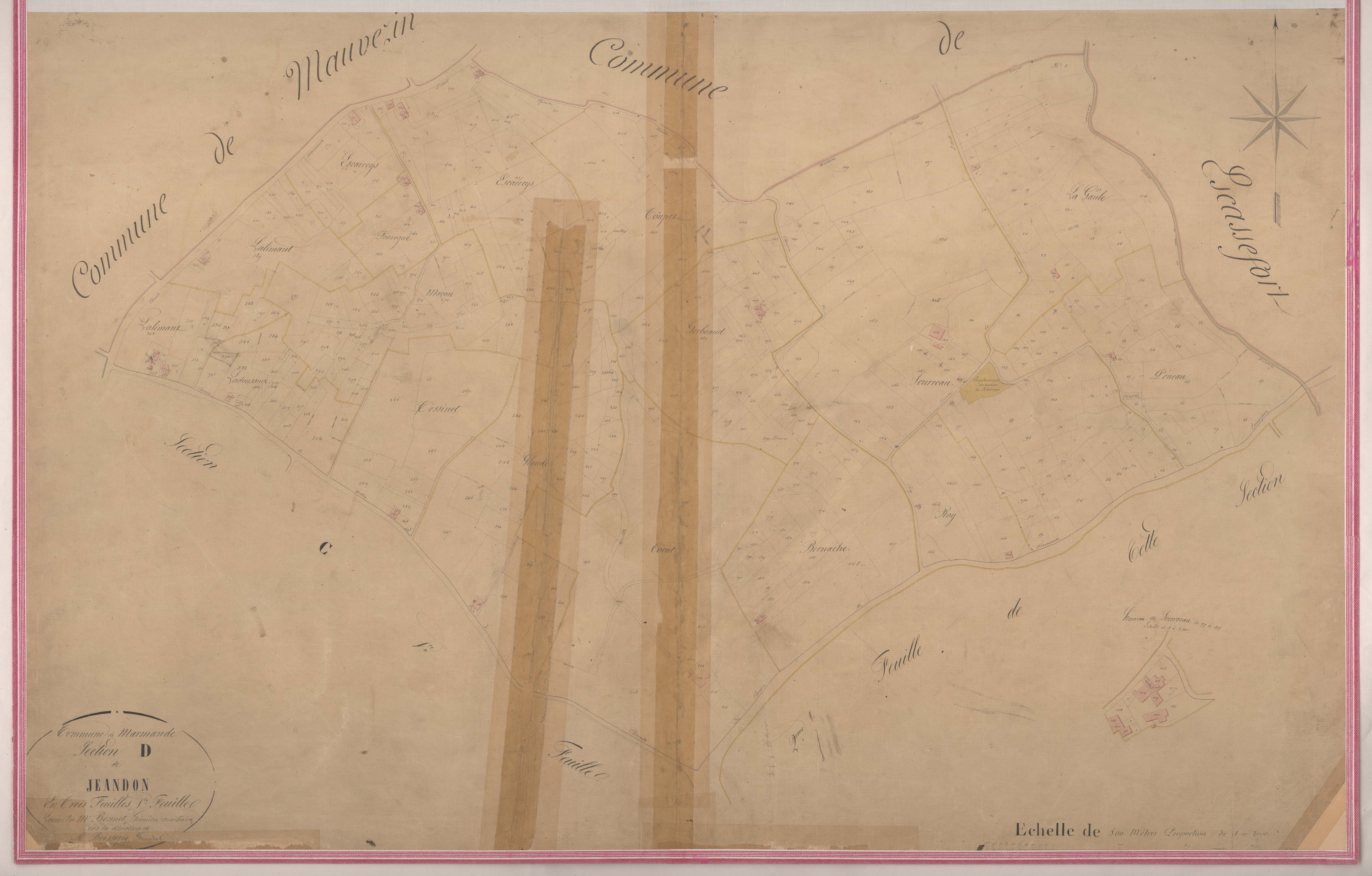 Plan napoléonien-D1 Jeandon, Marmande