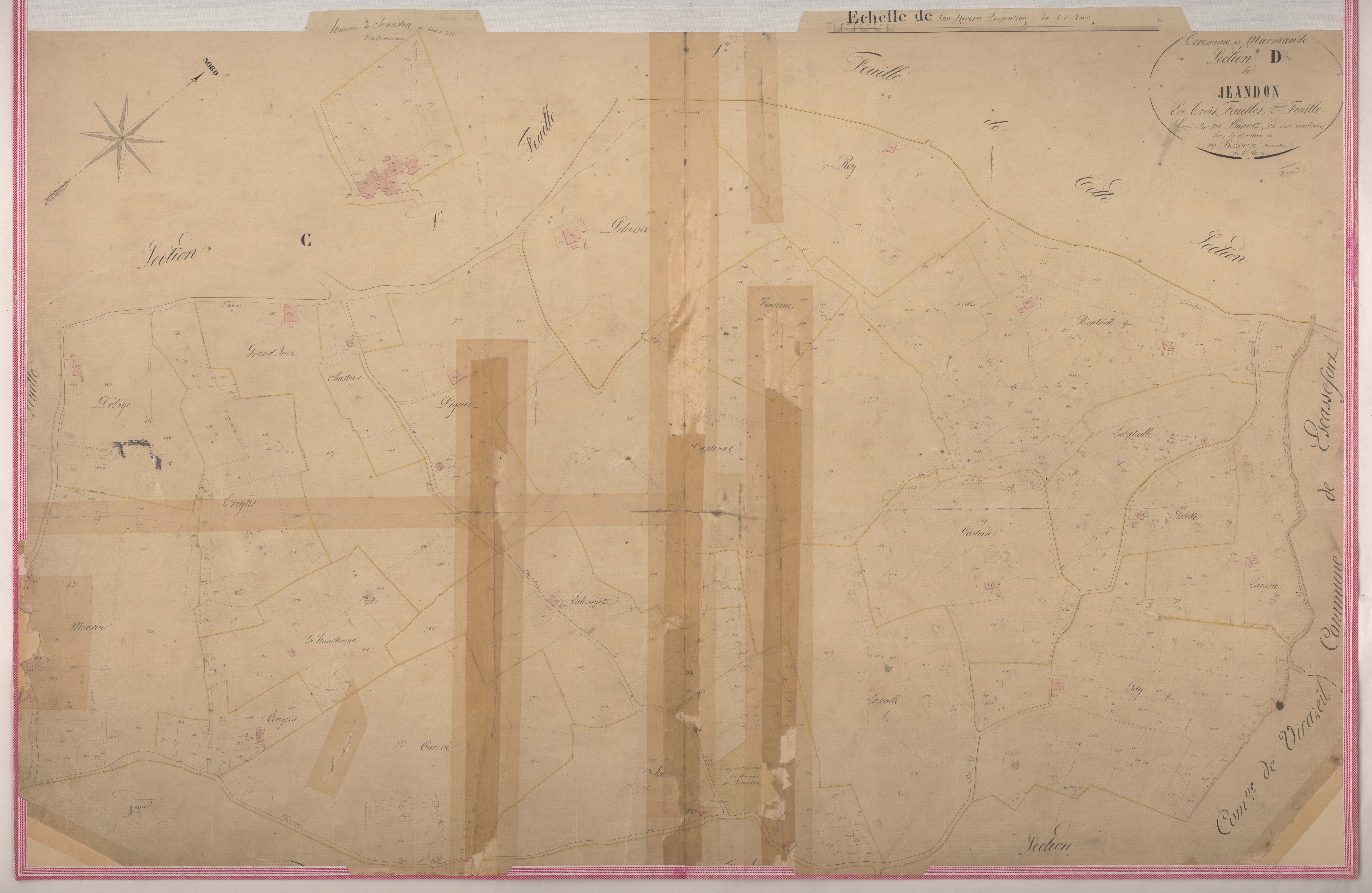 Plan napoléonien-D2 Jeandon, Marmande
