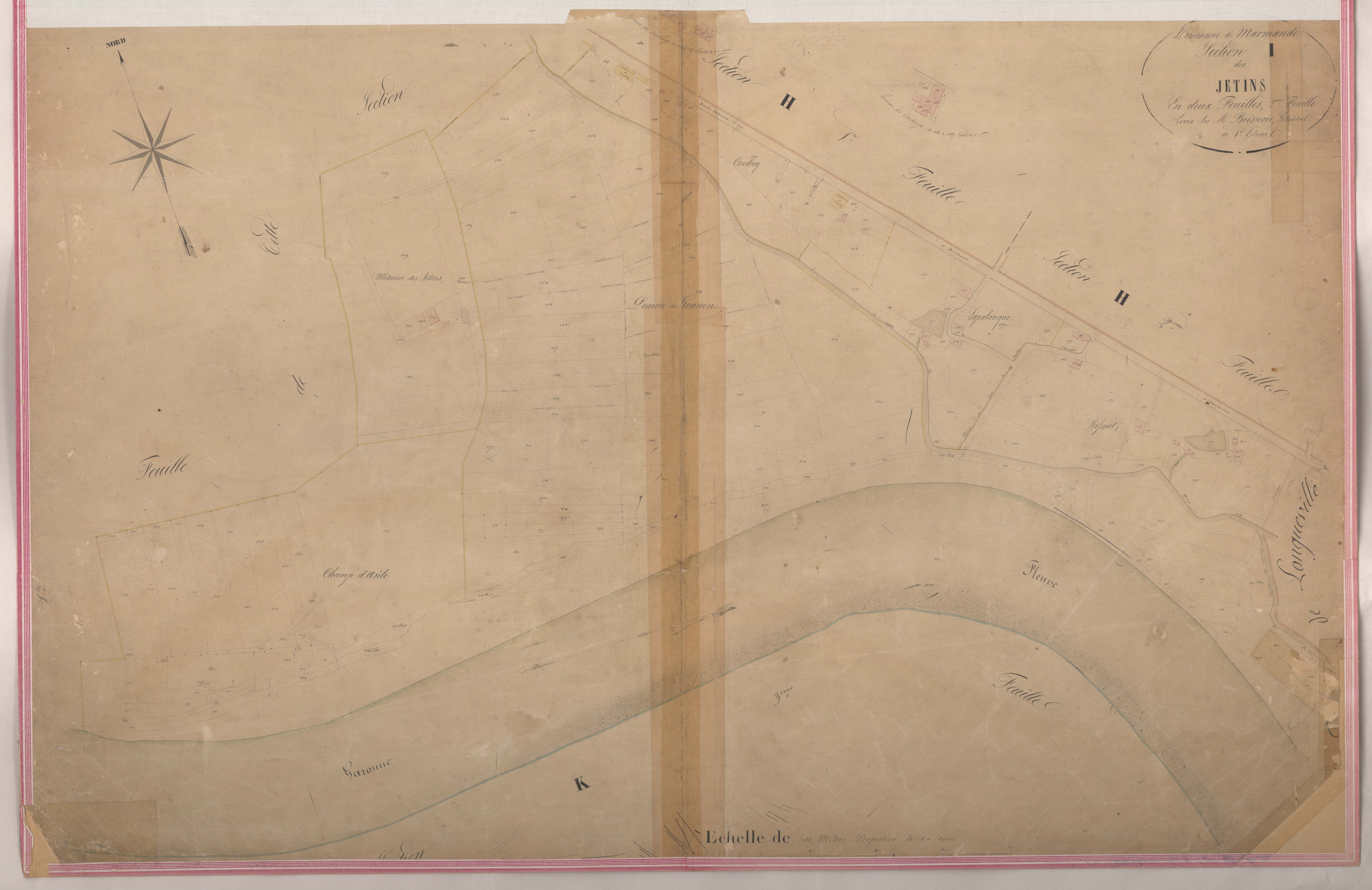 Plan napoléonien-I2 Jettins, Marmande