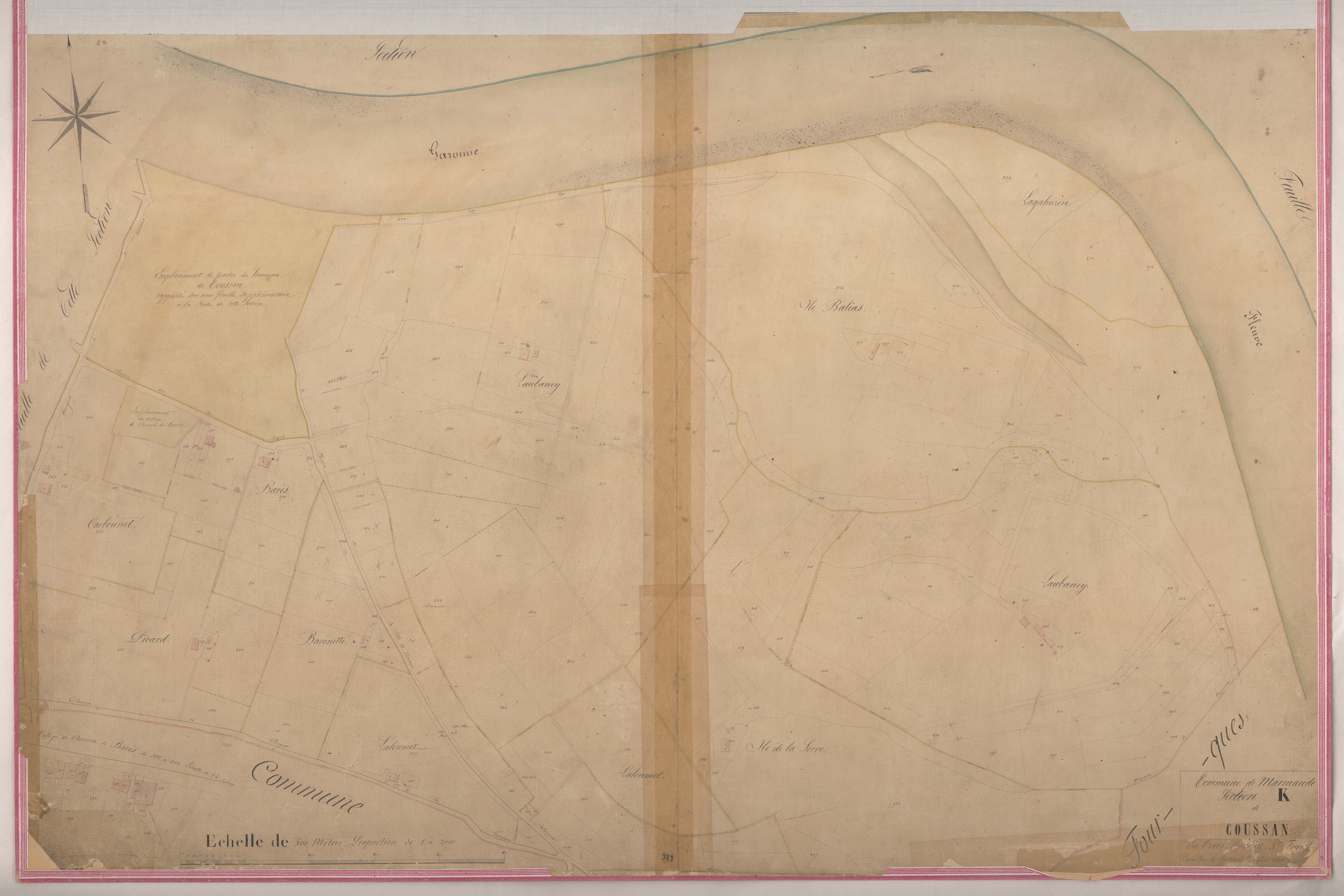 Plan napoléonien-K3 Coussan, Marmande