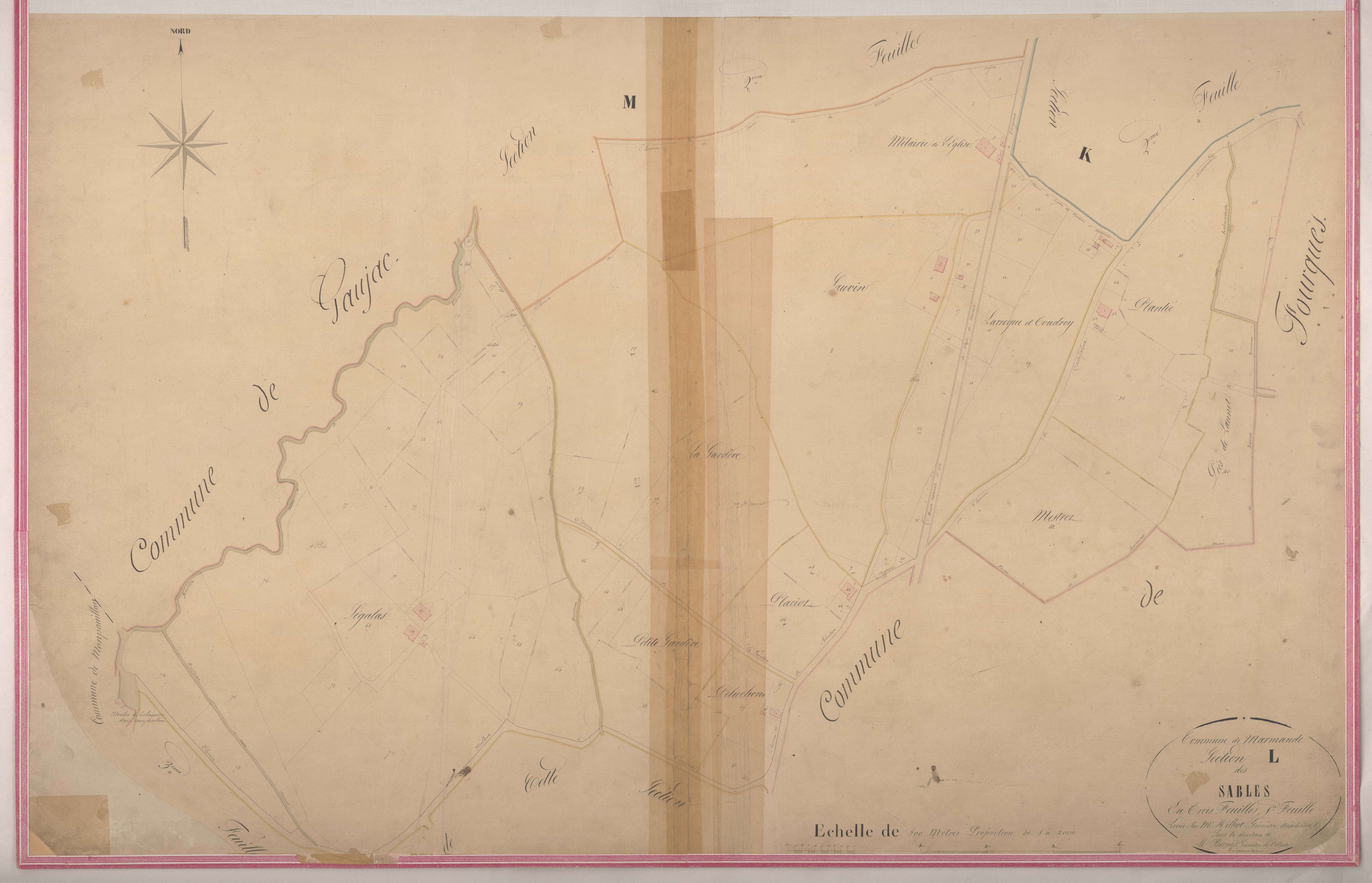 Plan napoléonien-L1 Les Sables, Marmande