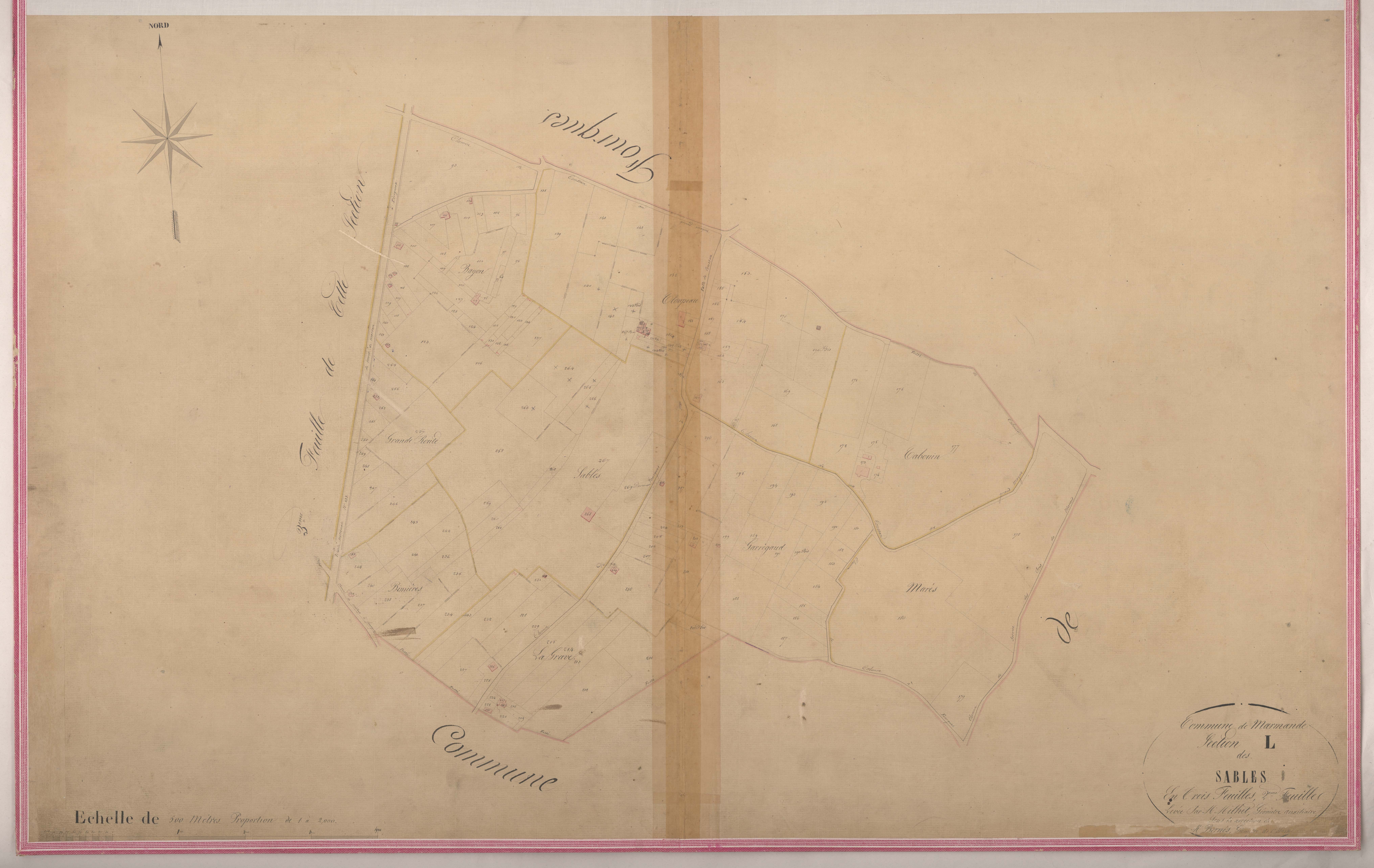 Plan napoléonien-L2 Les Sables, Marmande