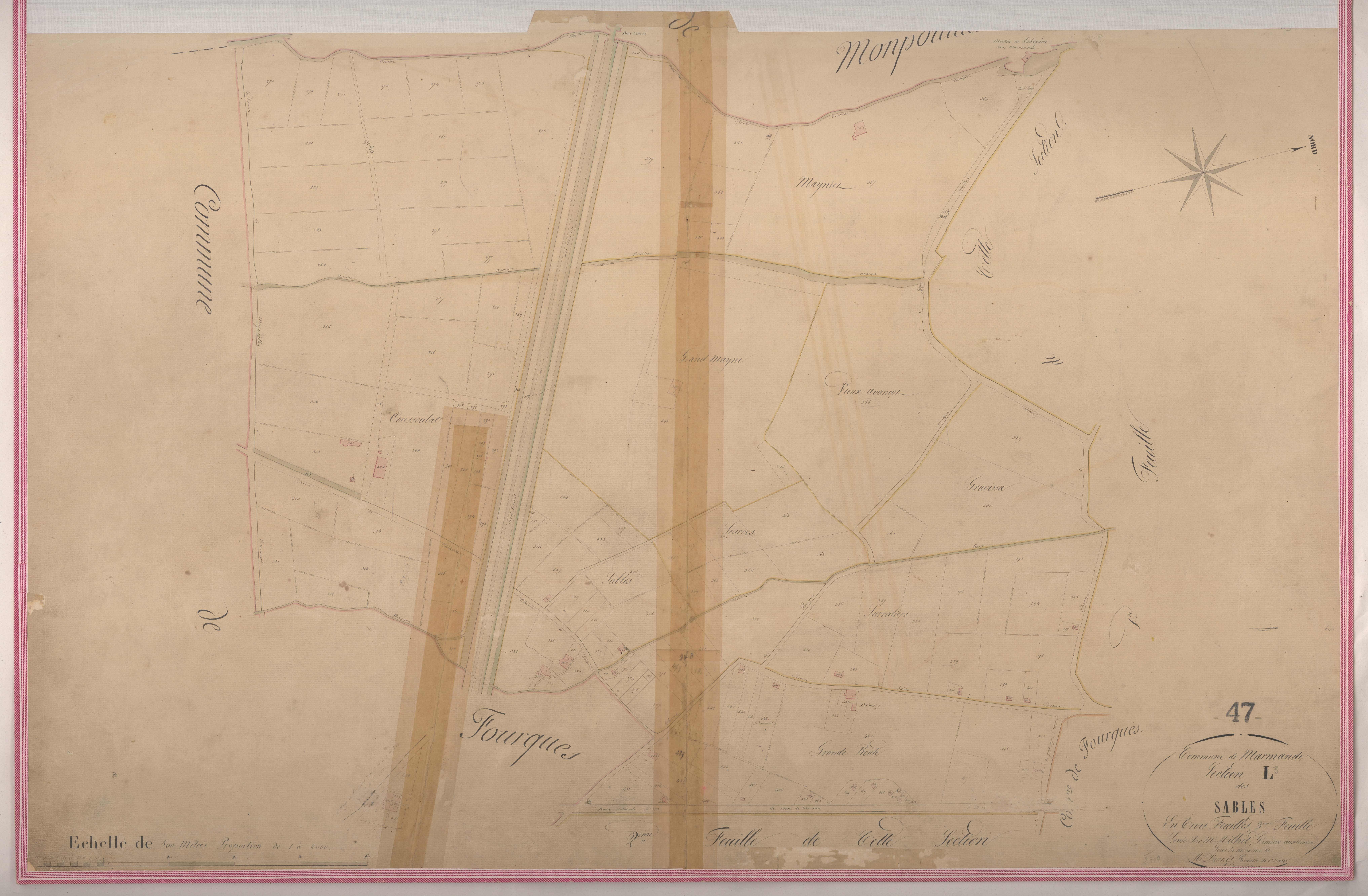 Plan napoléonien-L3 Les Sables, Marmande