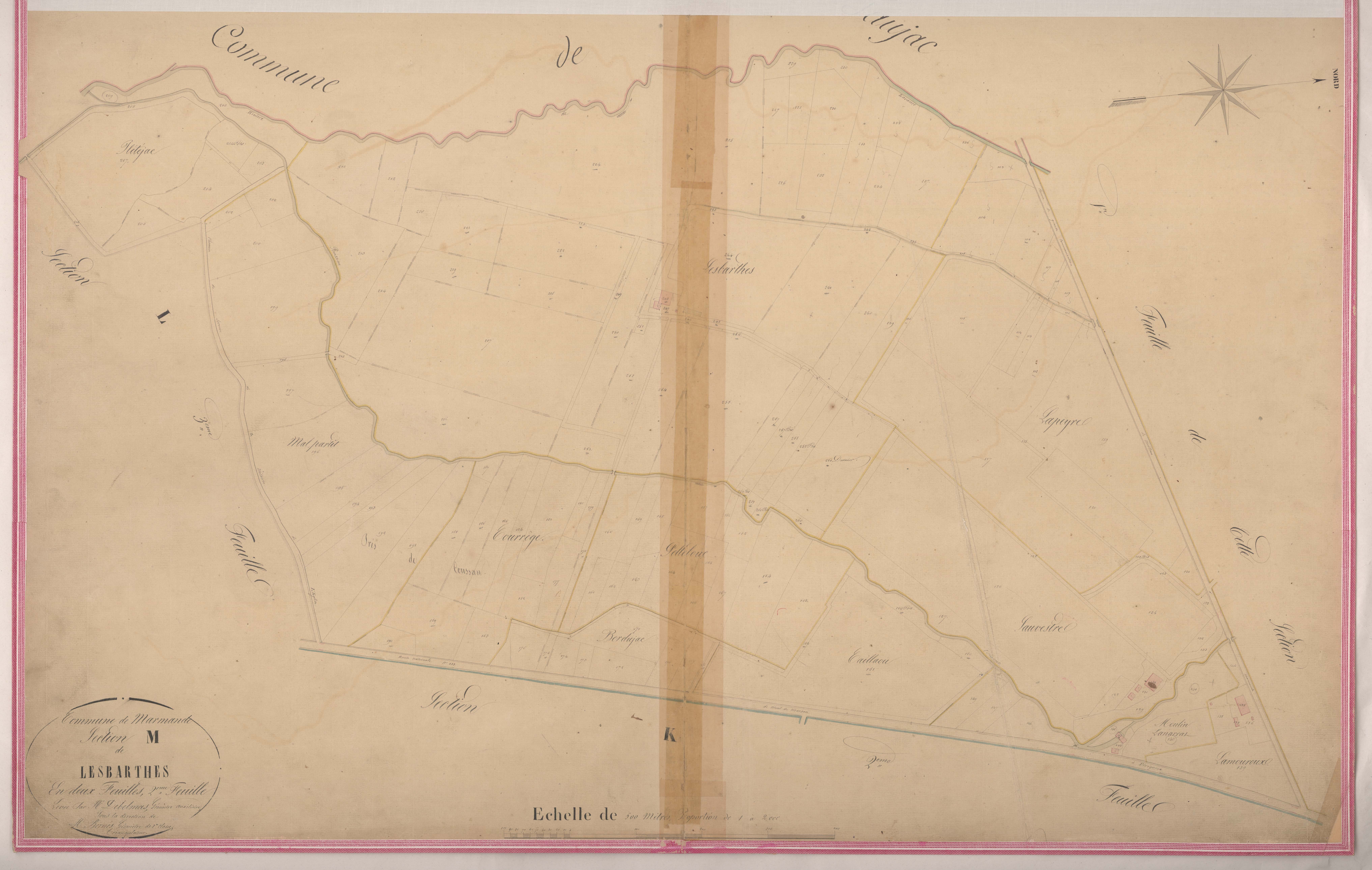 Plan napoléonien-M2 Les Barthes, Marmande