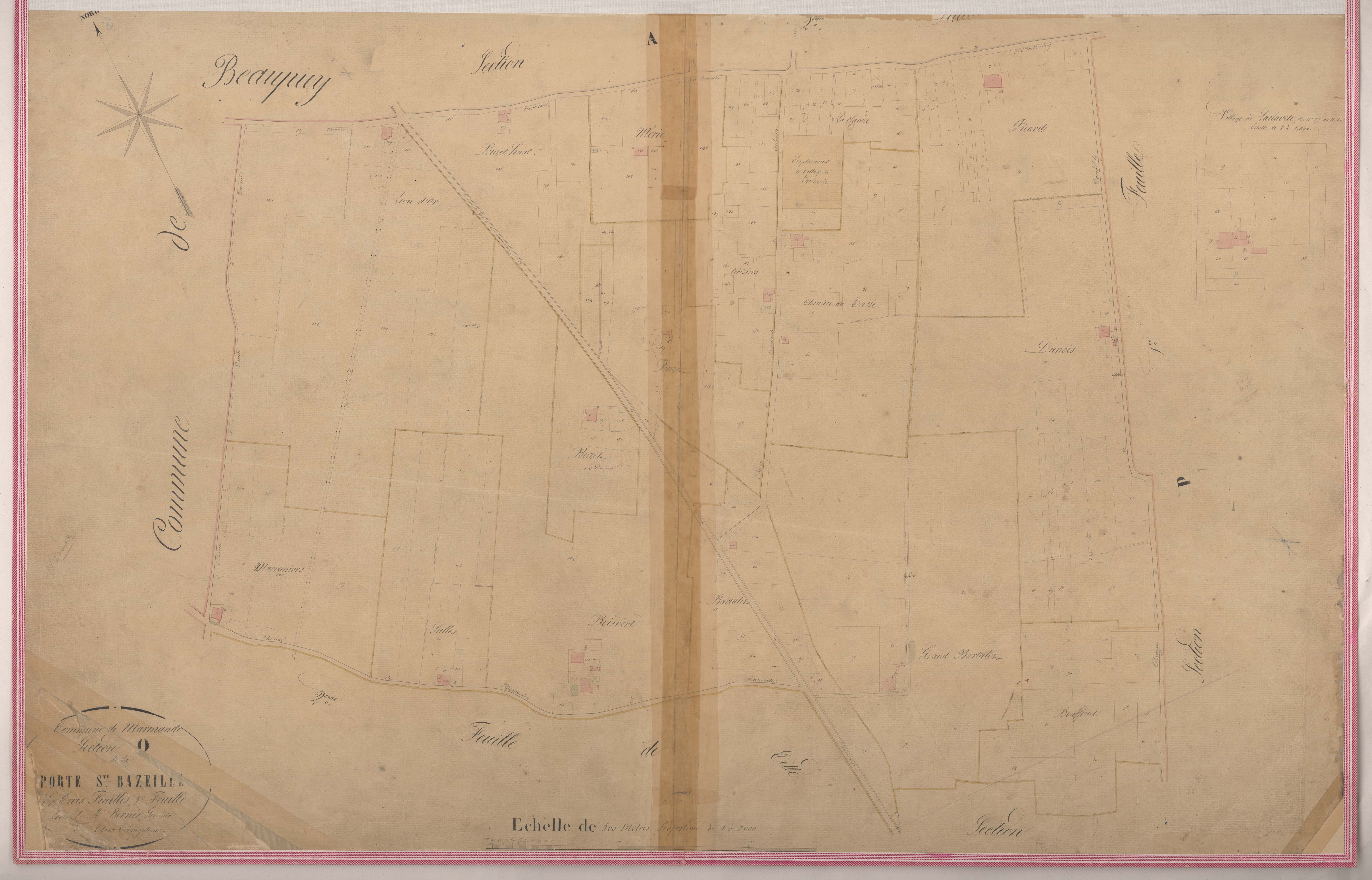 Plan napoléonien-O1 Porte Sainte-Bazeille, Marmande