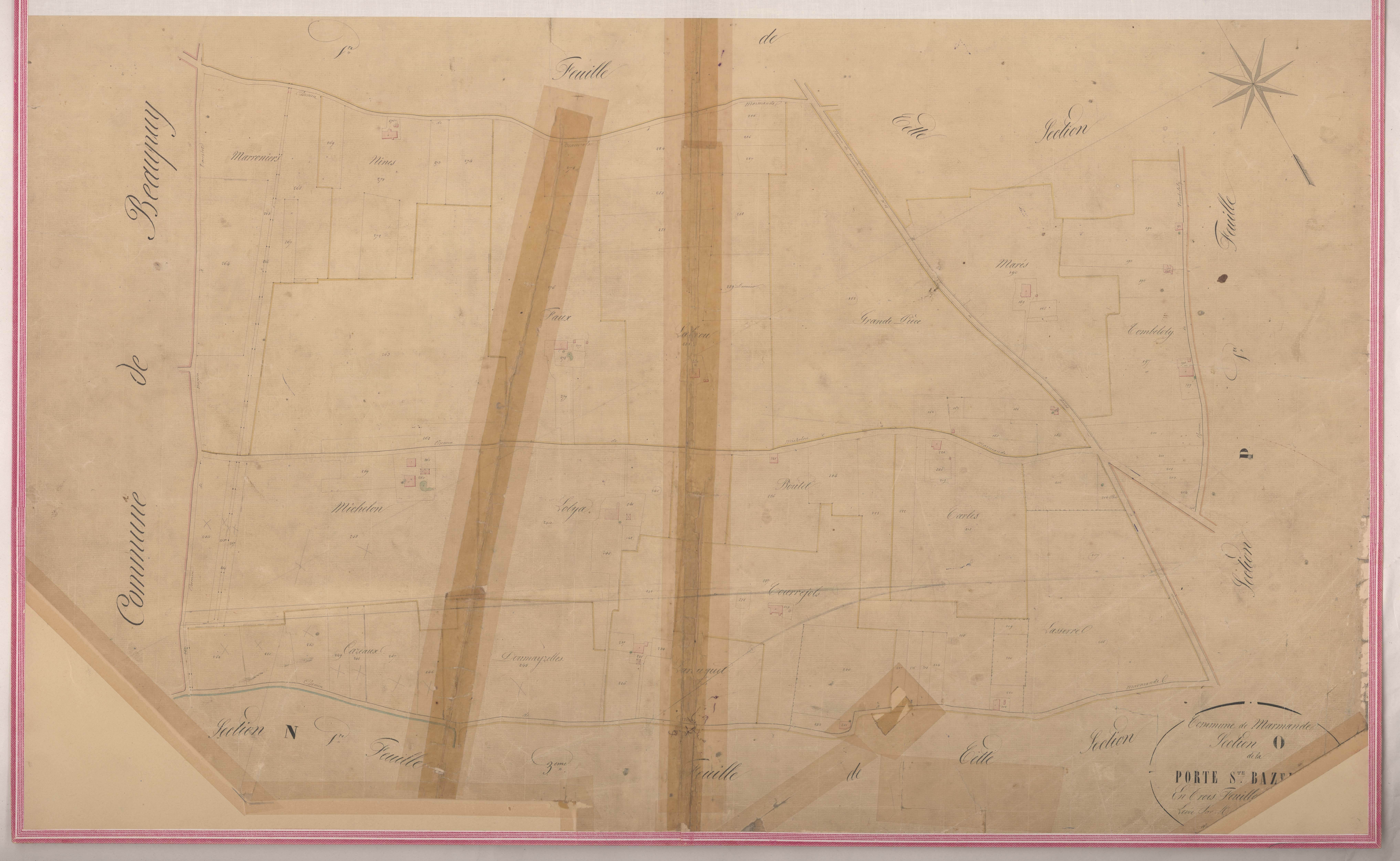 Plan napoléonien-O2 Porte Sainte-Bazeille, Marmande