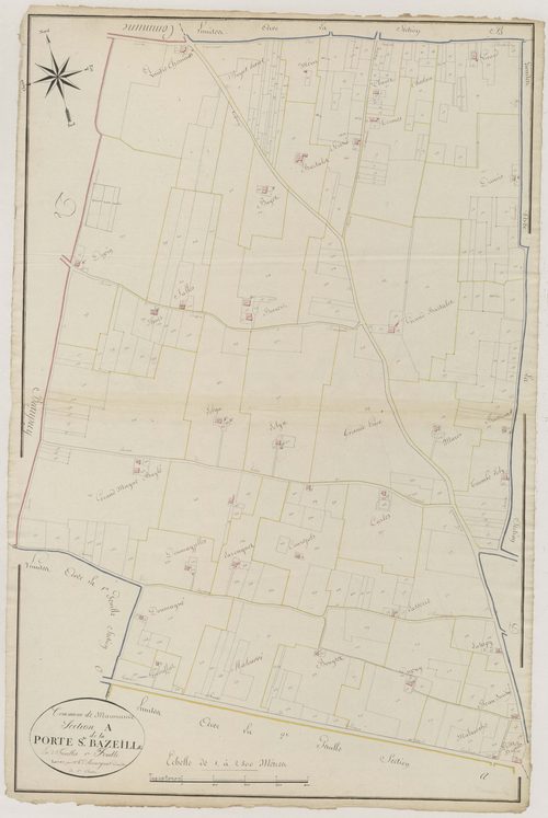 Plan primitif, atlas-A1 La Porte-Sainte-Bazeille, Marmande
