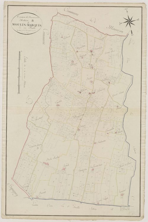 Plan primitif, atlas-B Moulin-Marquis, Marmande